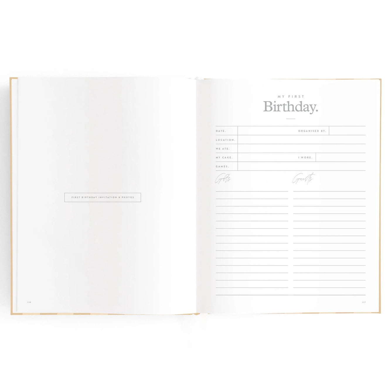 Baby Book - Coffee Stripe
