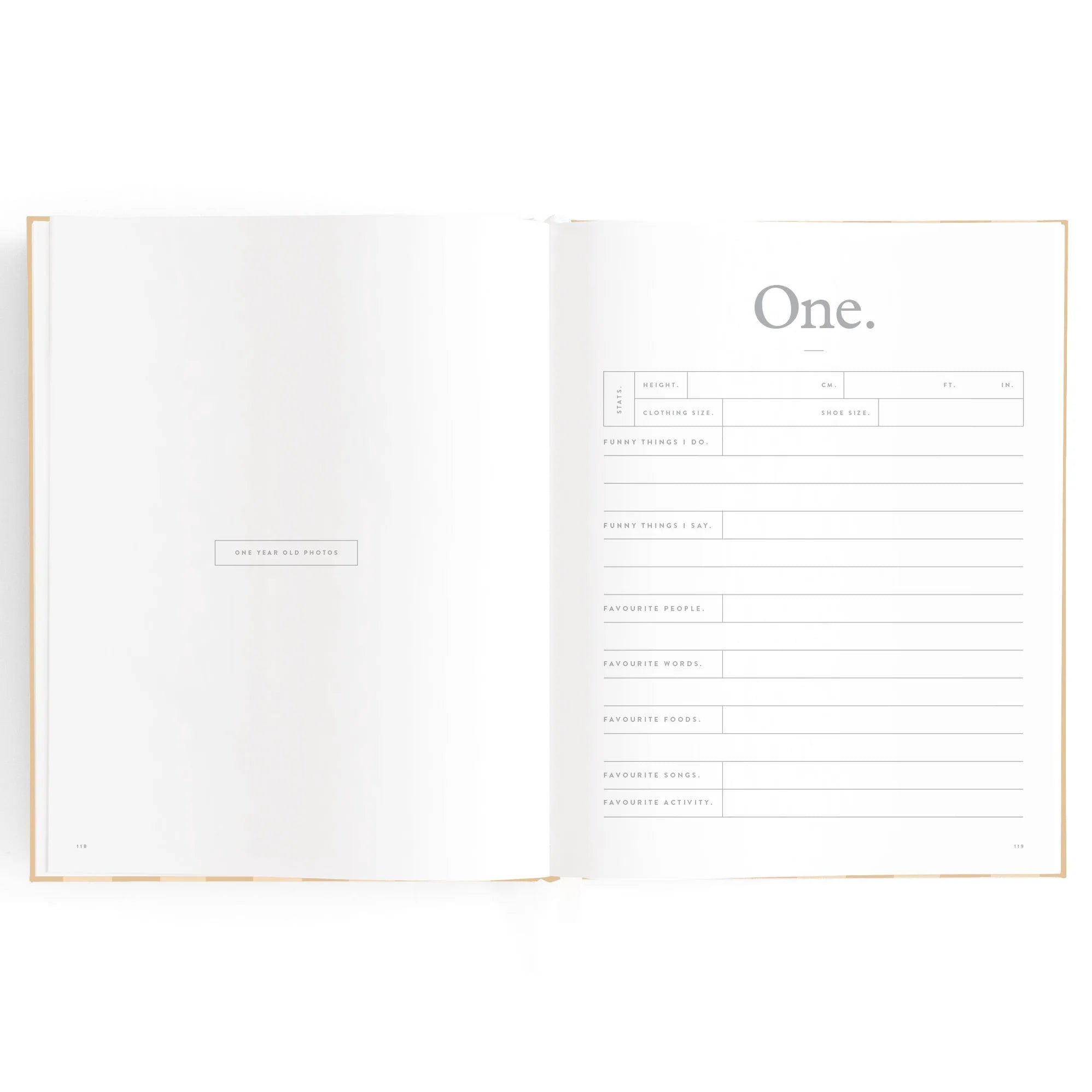 Baby Book - Coffee Stripe