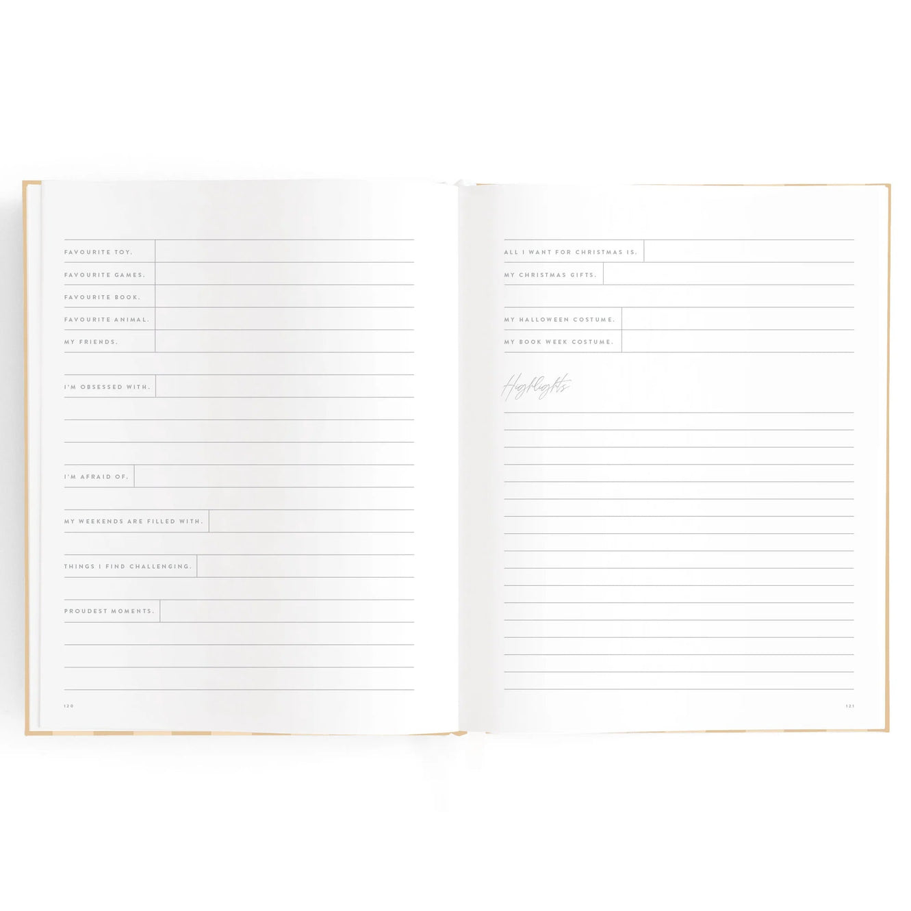Baby Book - Coffee Stripe