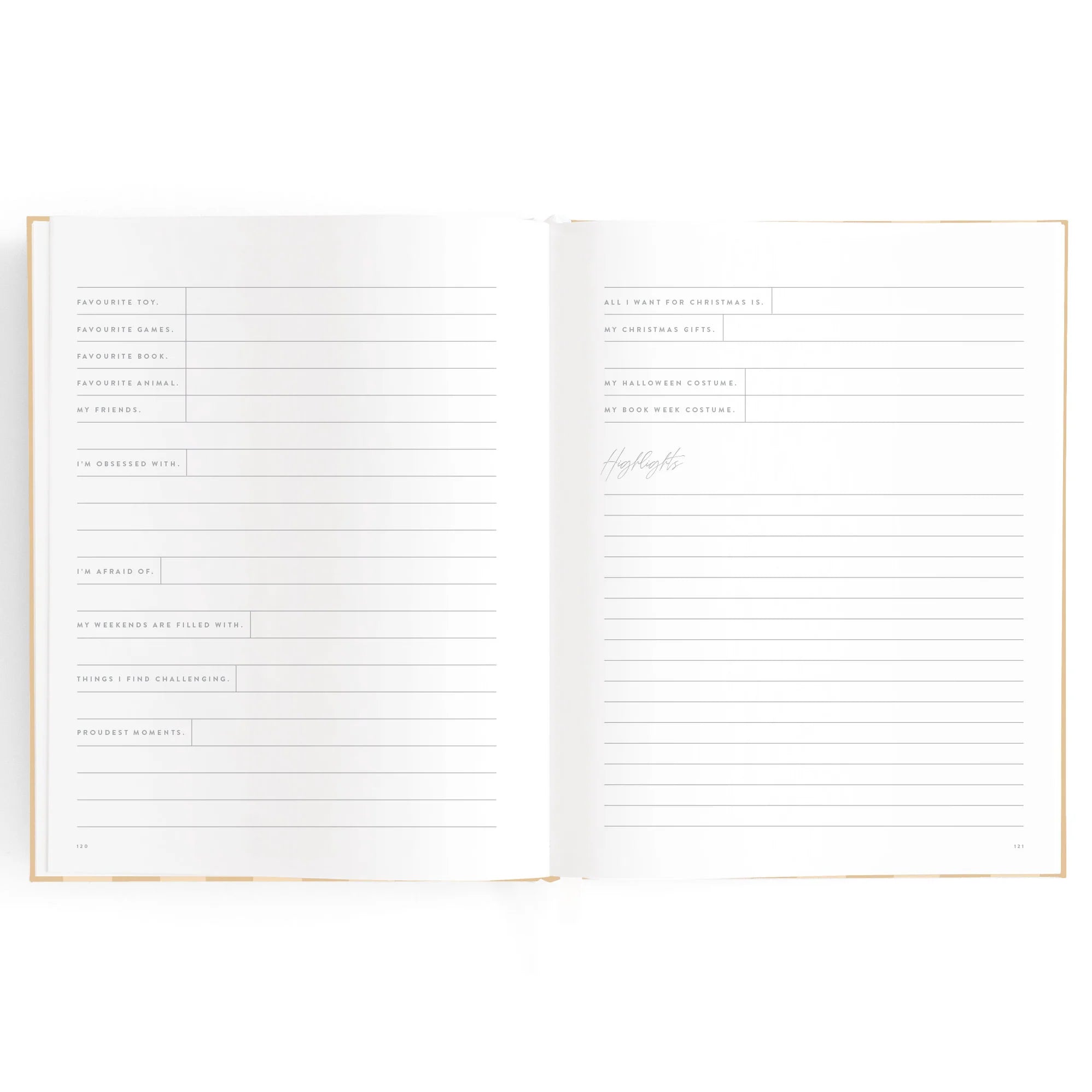 Baby Book - Coffee Stripe