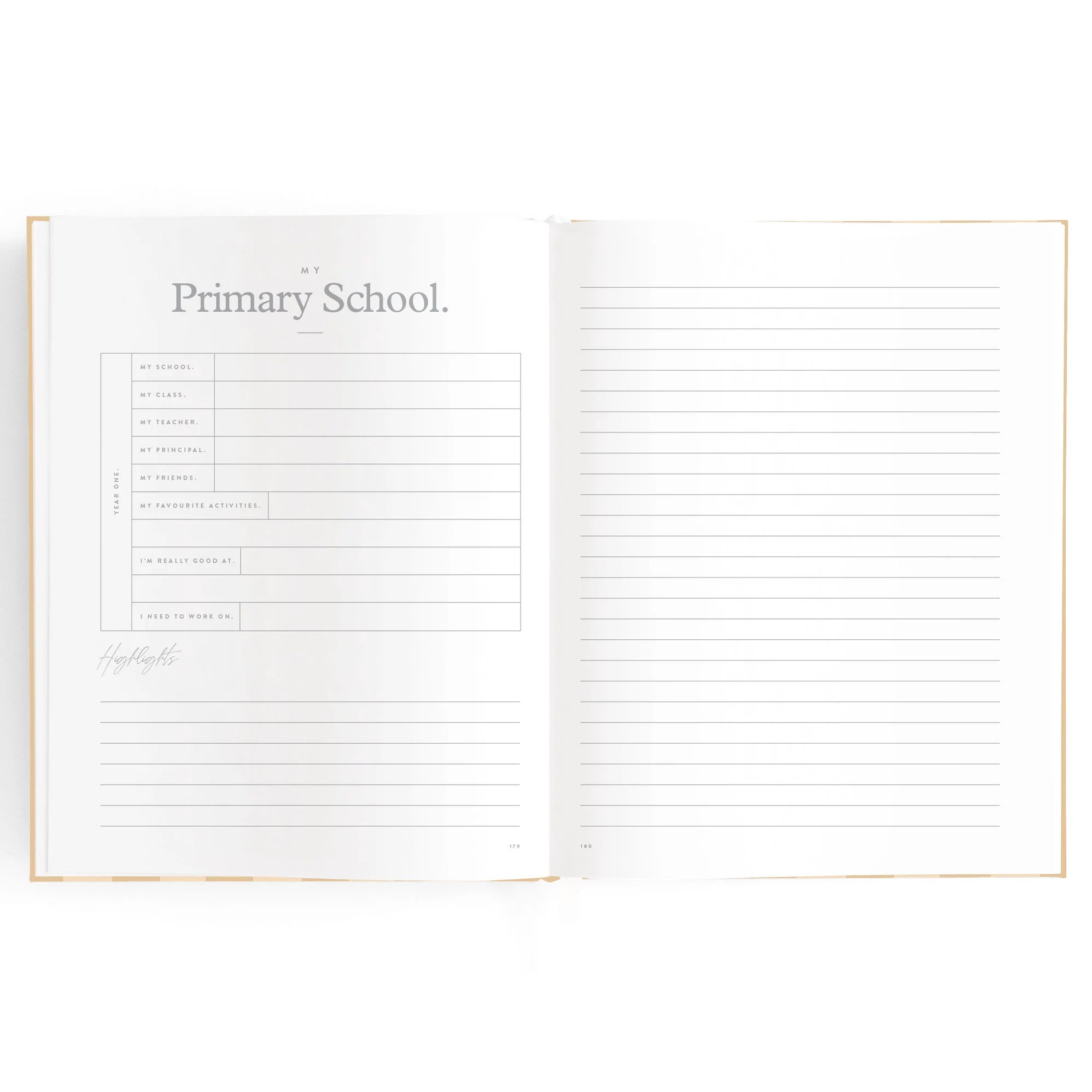 Baby Book - Coffee Stripe