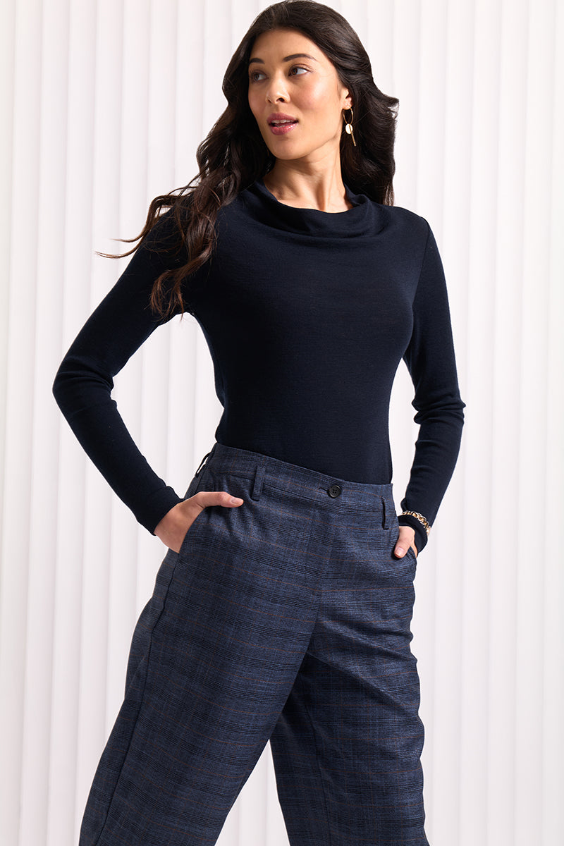 MATCH MAKER PANT - Dark Blue Check