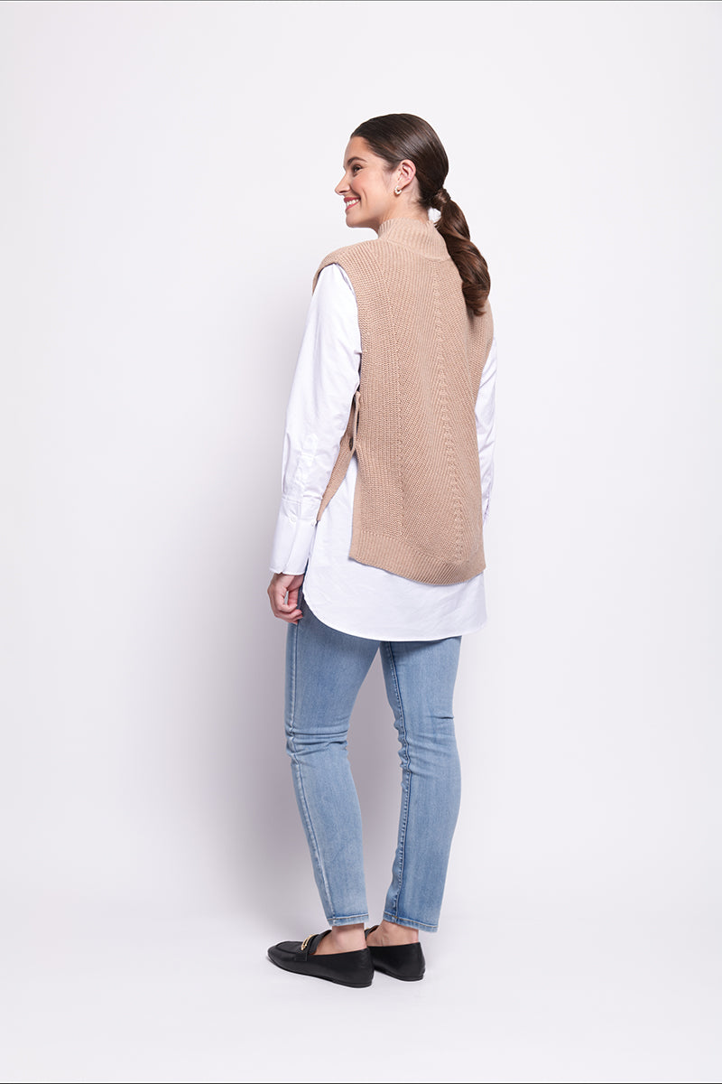 VEST EVER POP OVER - Oat
