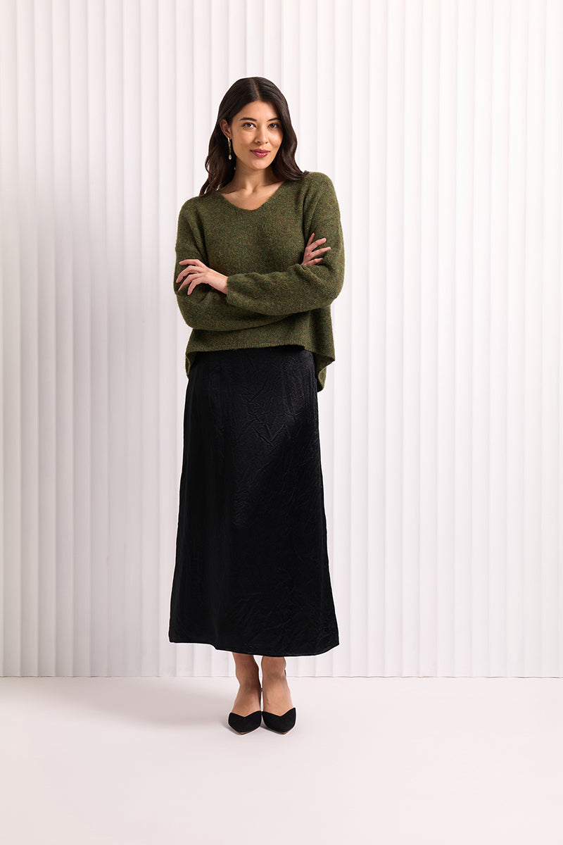 SWEATER HALF SWEATER - CONIFER