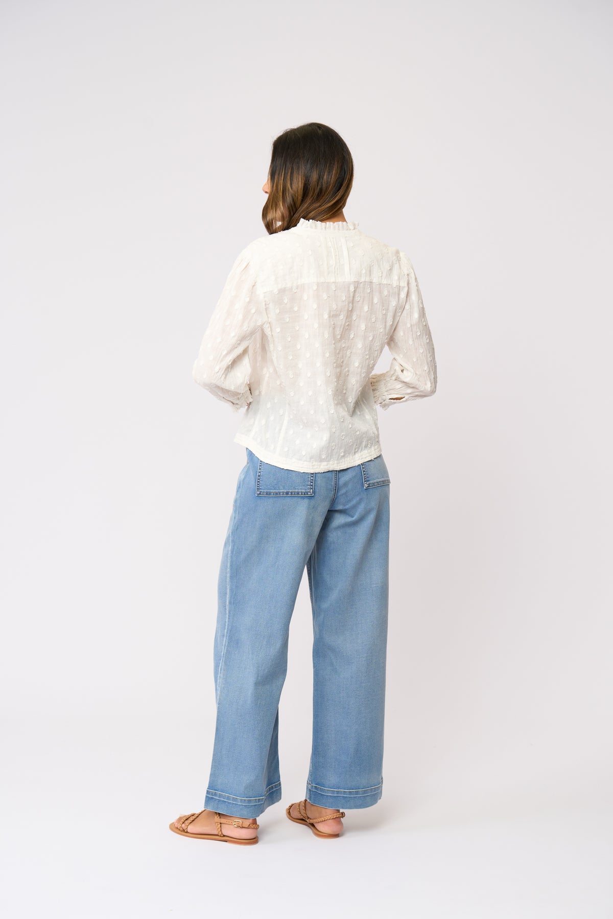 CRUSHING IT 3/4 SLEEVE SHIRT - White Texture