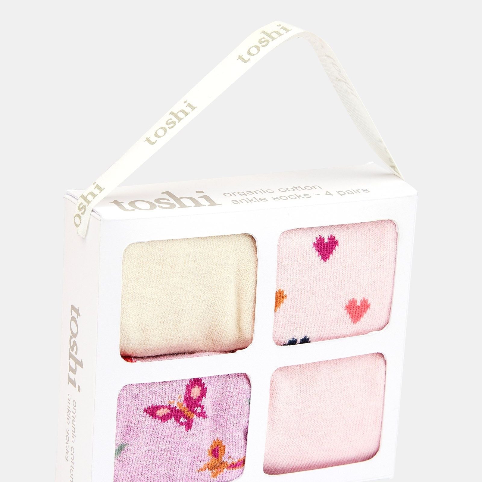 Organic Socks Gift Box Ankle - Assorted/Sweetheart