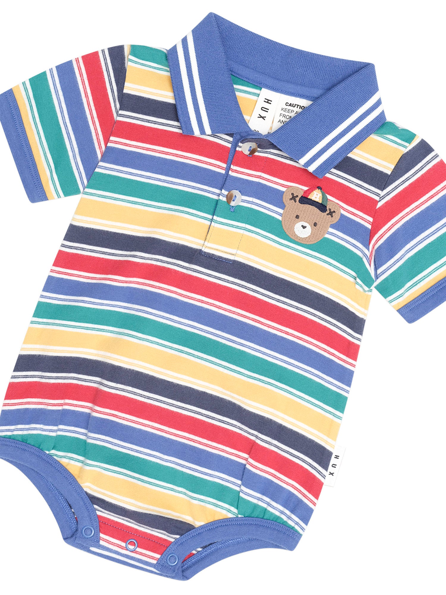 Vintage Stripe Hux Polo Romper