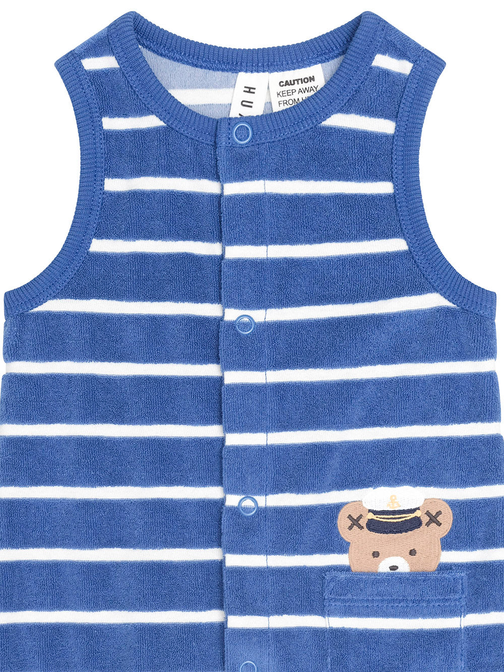 Nautical Peekaboo Hux Towelling Romper