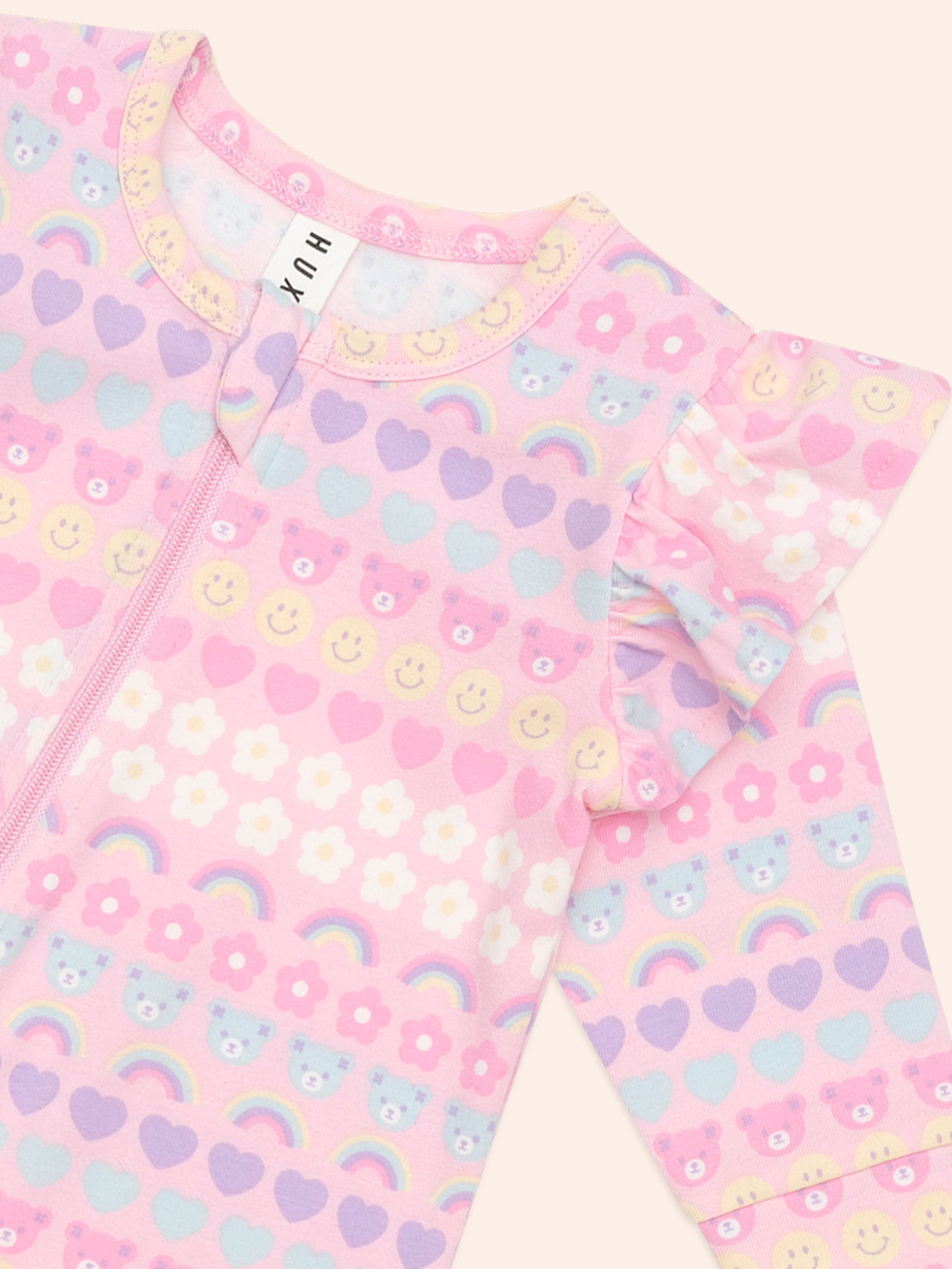 EMOJI RAINBOW FRILL ROMPER