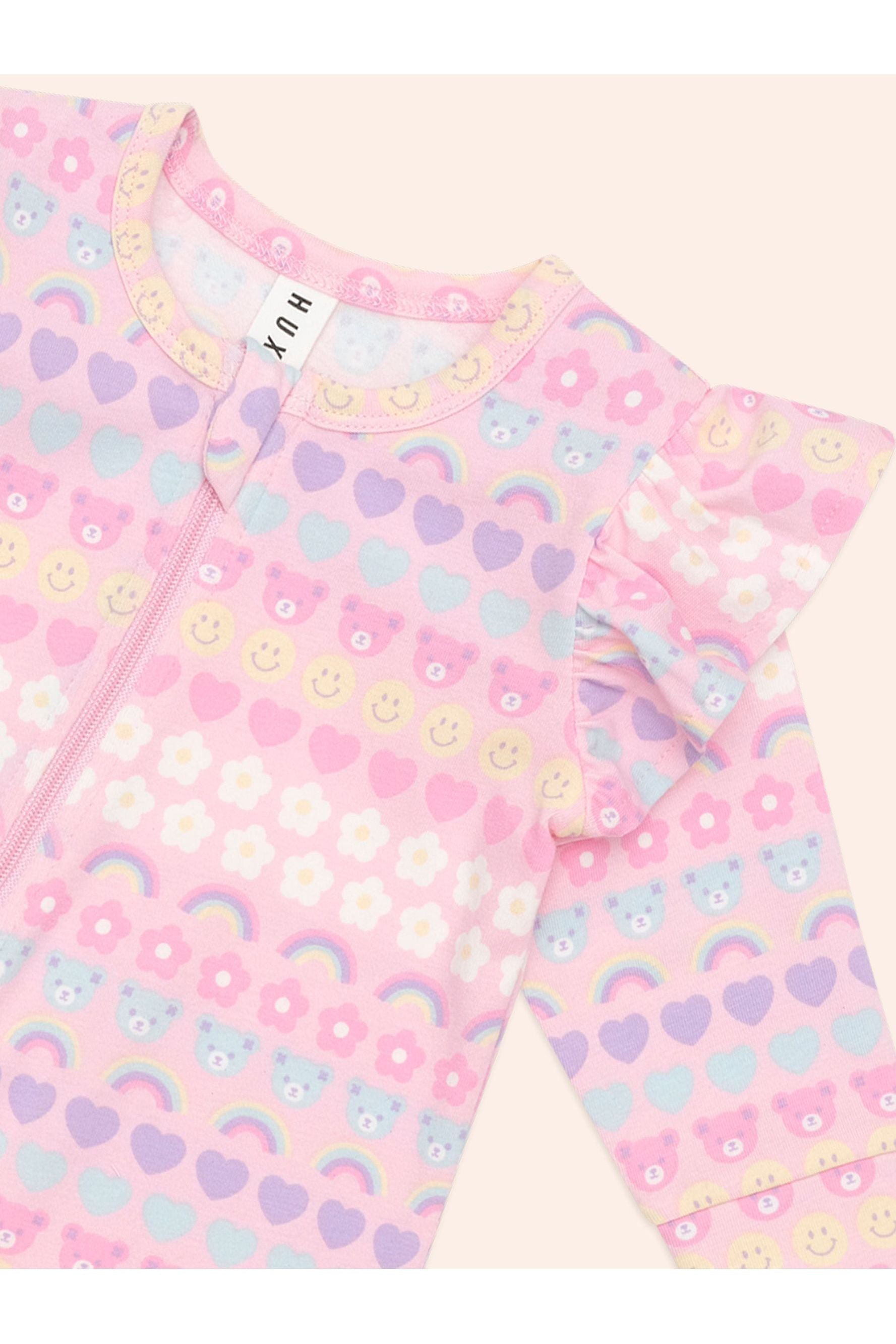 EMOJI RAINBOW FRILL ROMPER