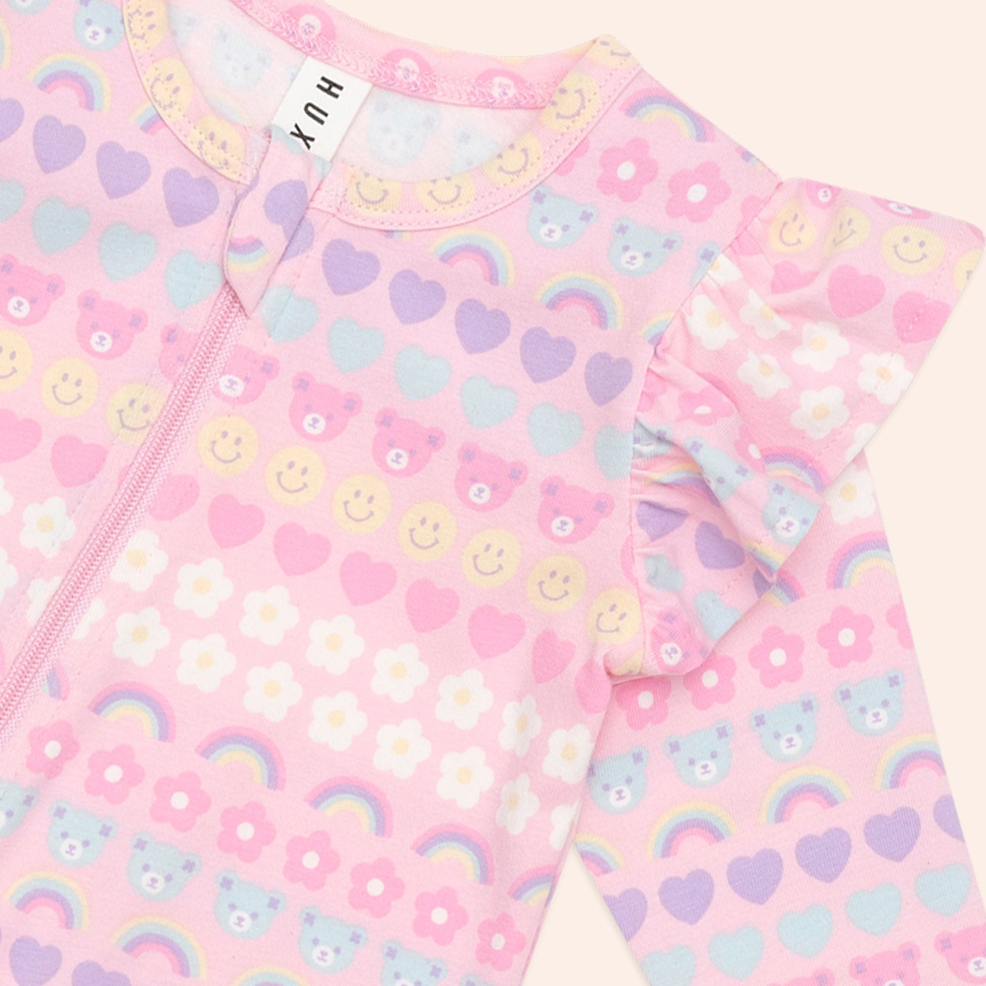 EMOJI RAINBOW FRILL ROMPER