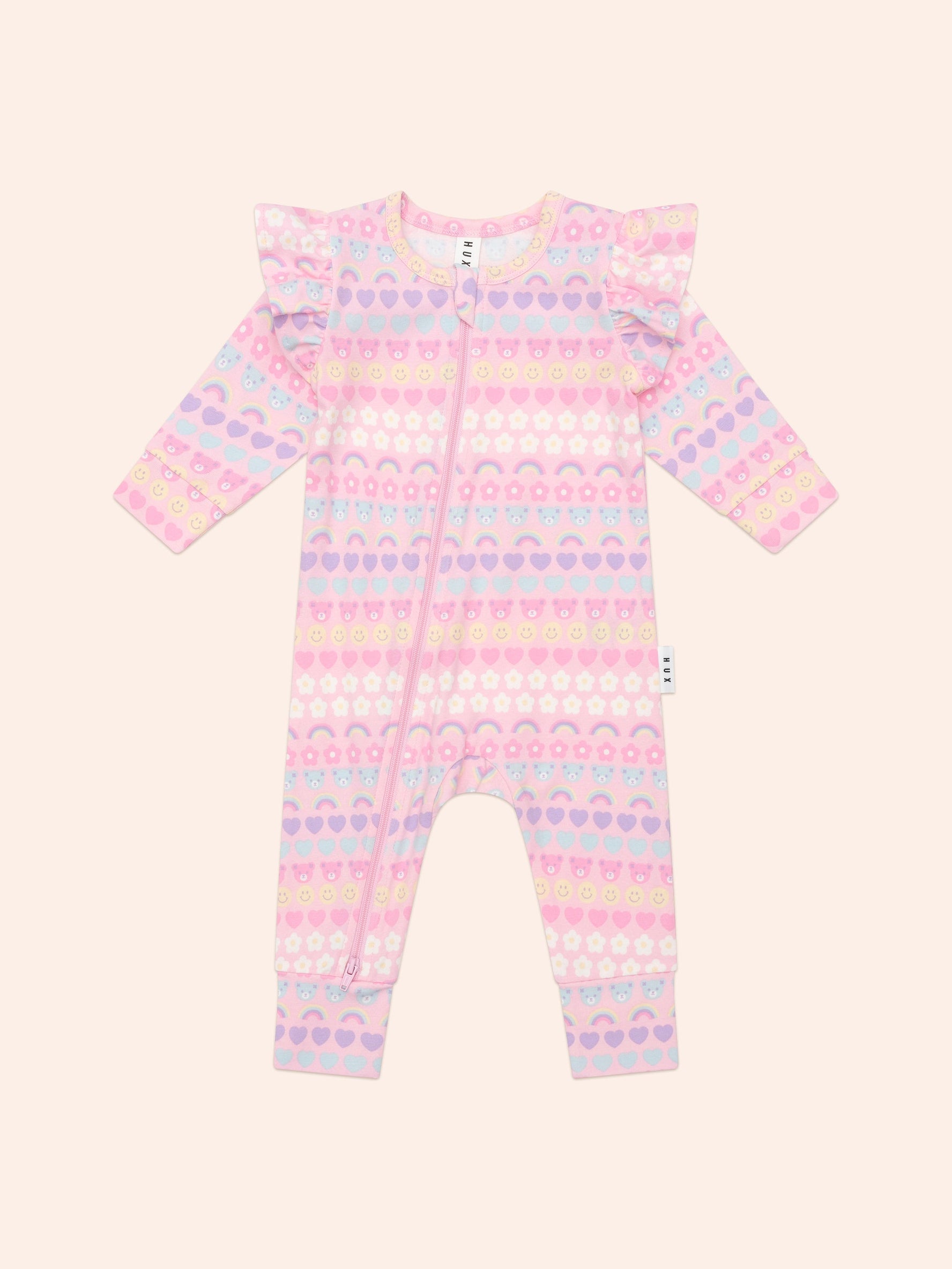 EMOJI RAINBOW FRILL ROMPER