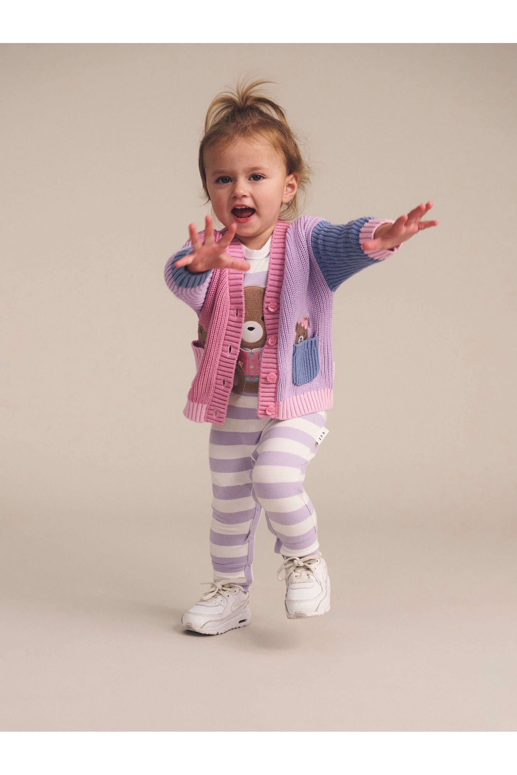 COLLEGE HUX ORCHID STRIPE ROMPER