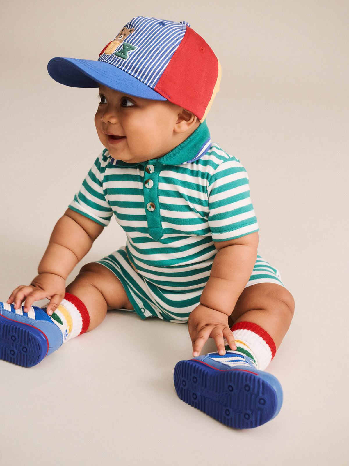 Green Stripe Vacay Hux Romper - image 4