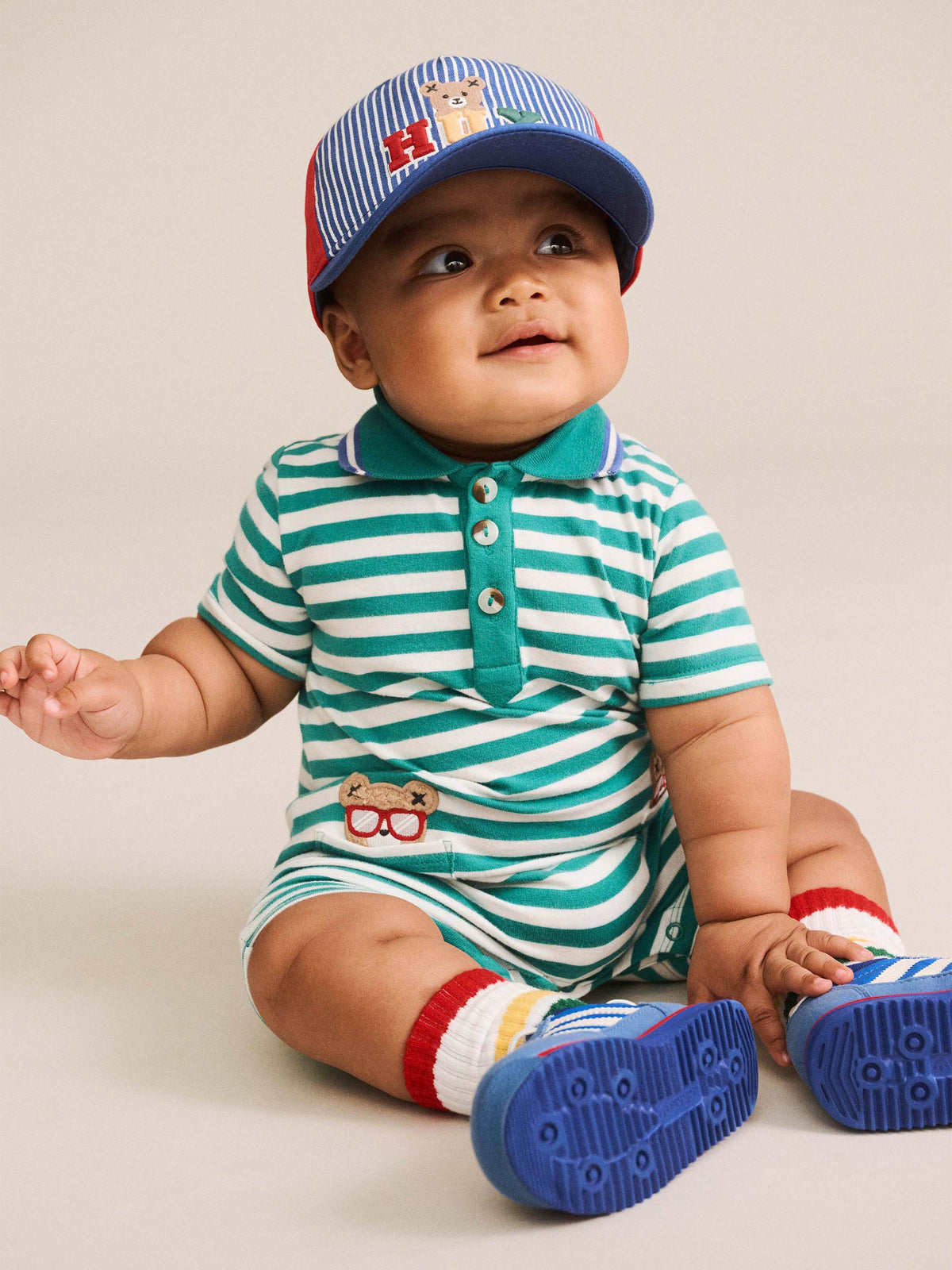 Green Stripe Vacay Hux Romper - image 5