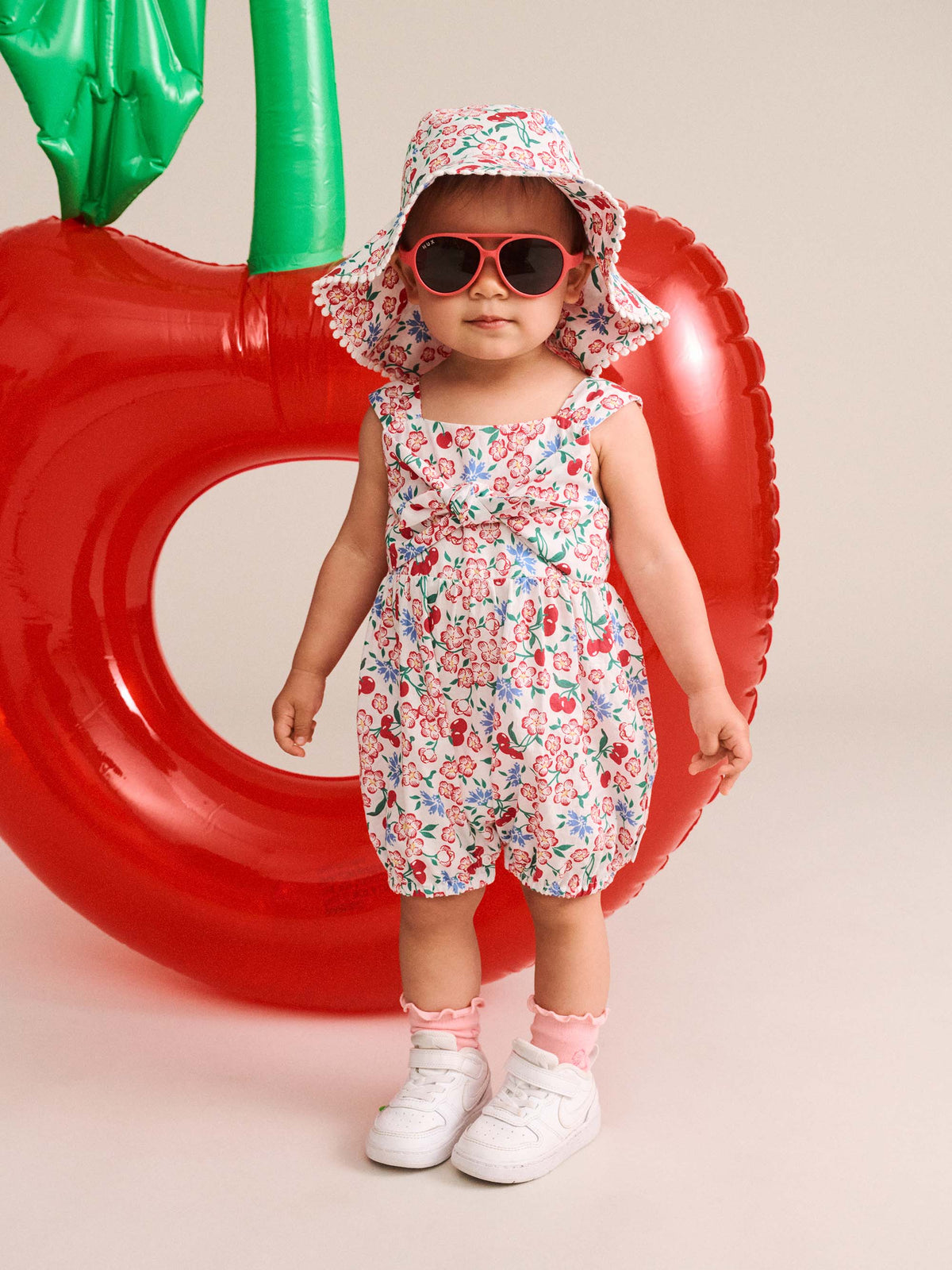 Tropical Floral Tie Romper - image 4