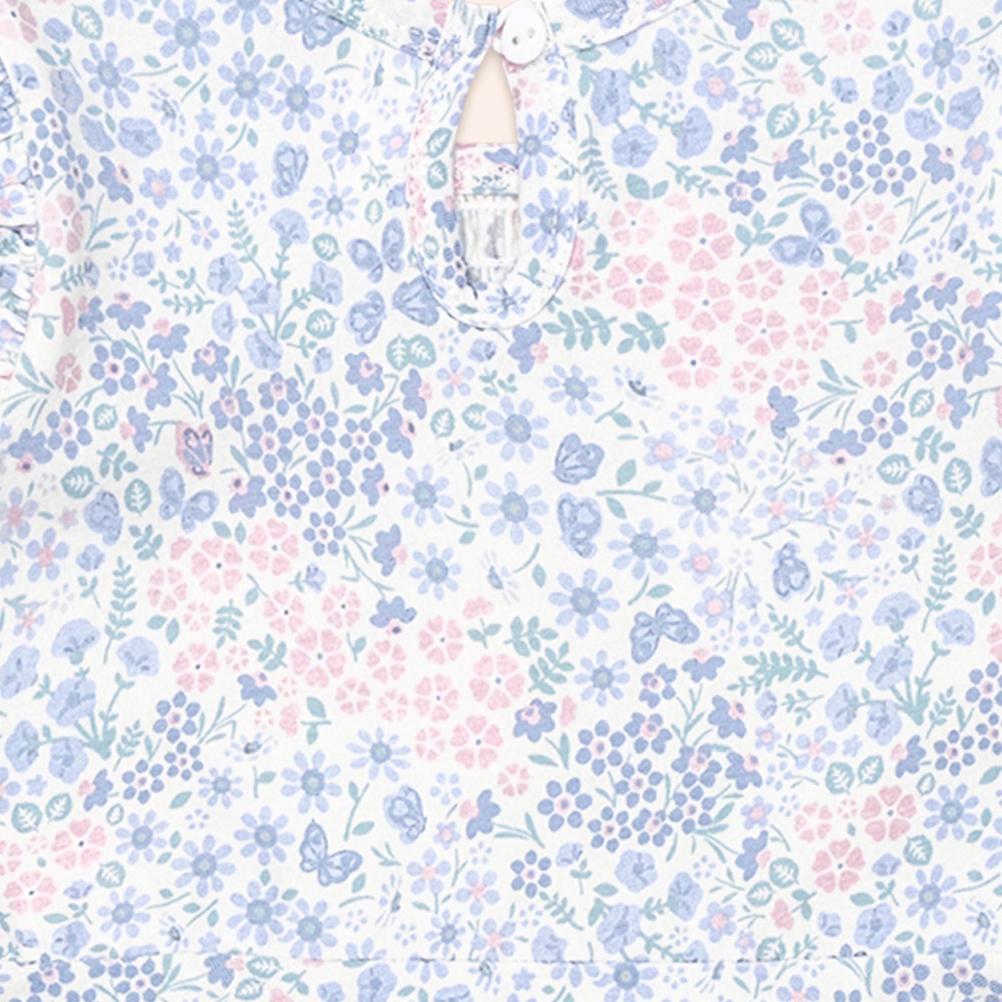 HUX FLOWER GARDEN SHIRRED L/S DRESS