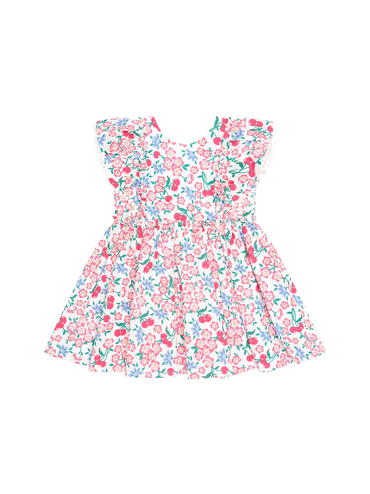 Tropical Floral Bow Back Dress