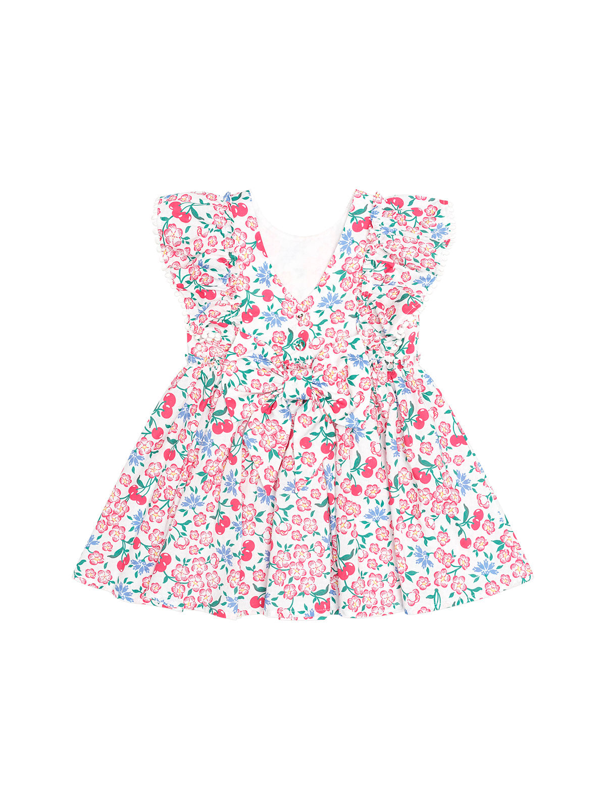 Tropical Floral Bow Back Dress - image 2