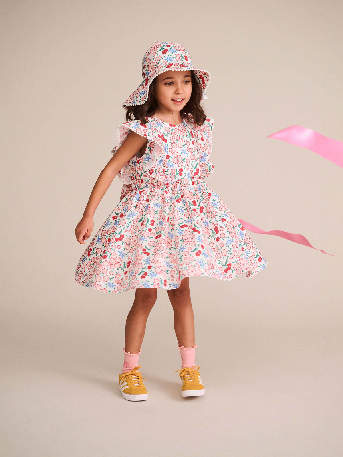 Tropical Floral Bow Back Dress - image 5