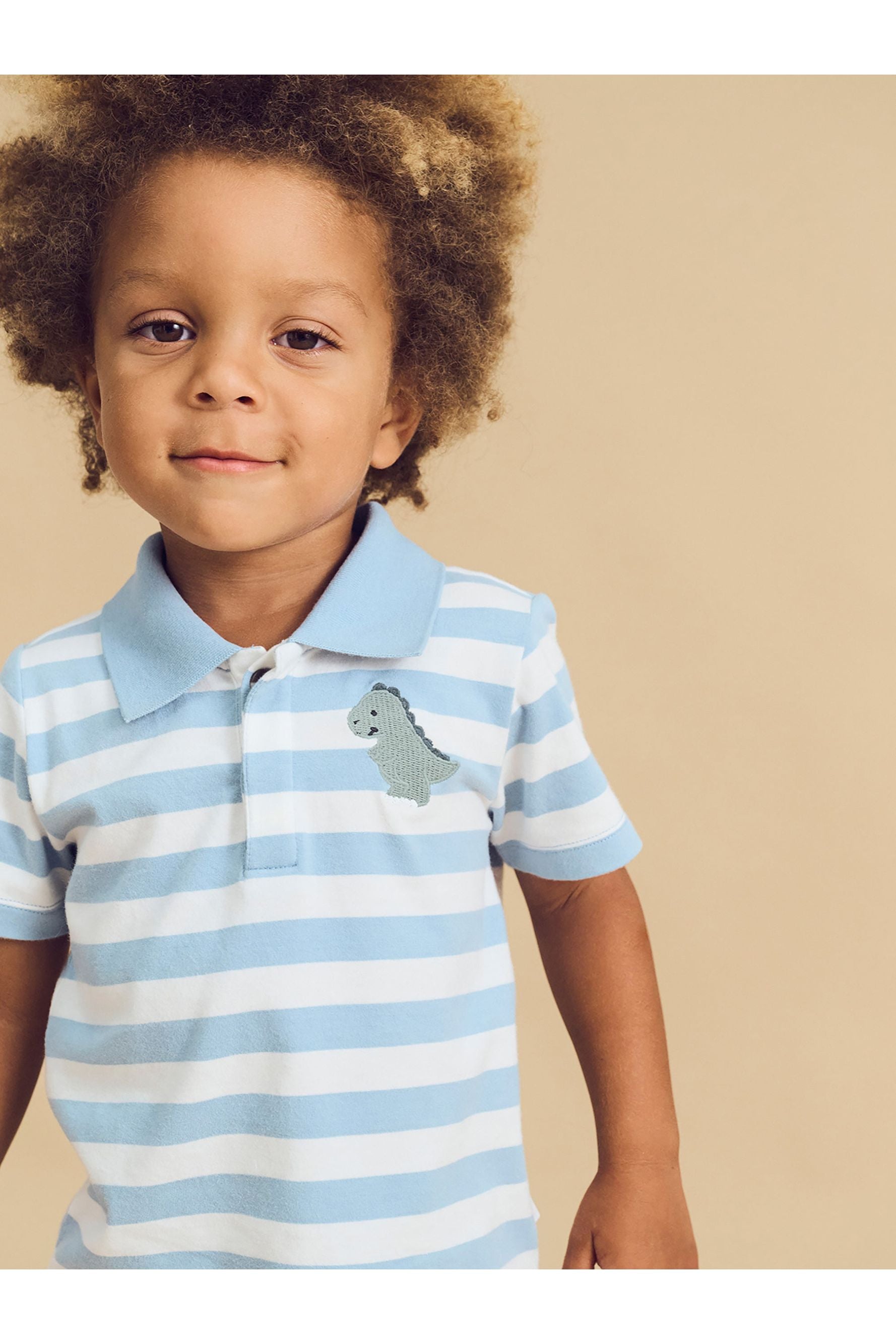 T-REX STRIPE POLO T-SHIRT