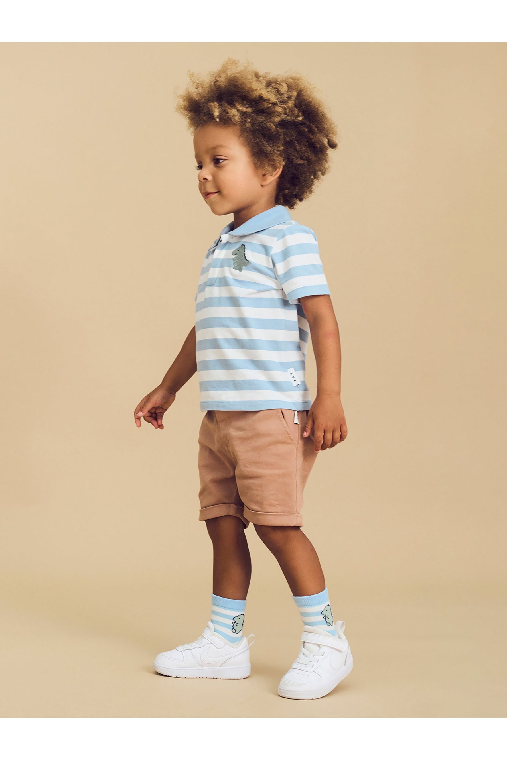 T-REX STRIPE POLO T-SHIRT