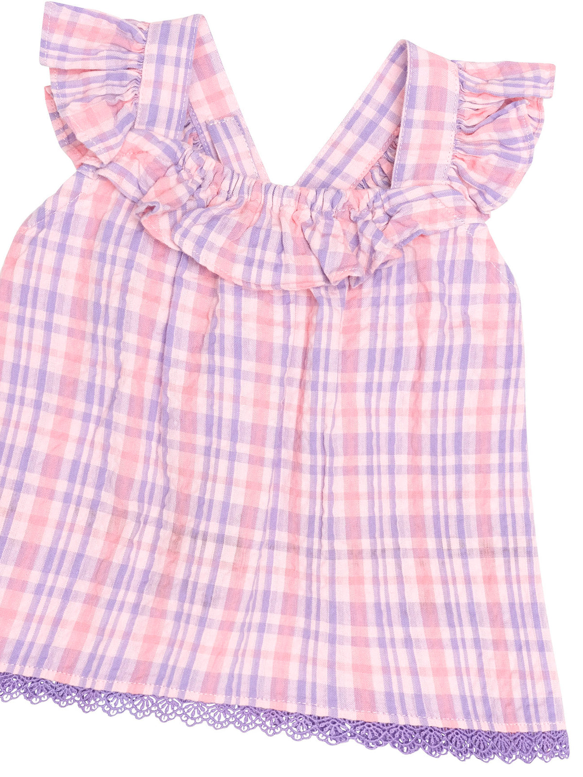 Tropical Check Tie Top - image 3