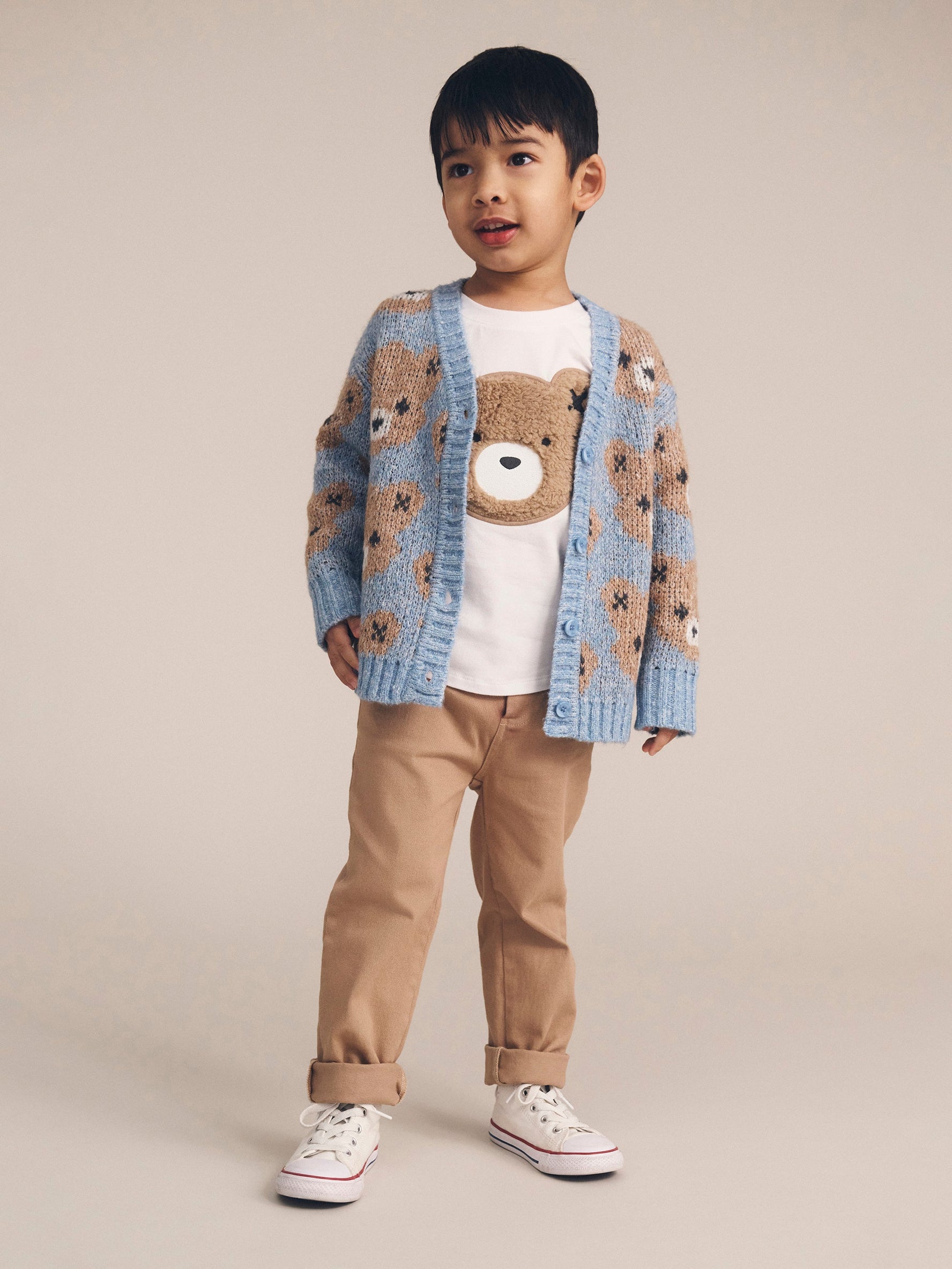 DUSK BLUE HUXBEAR KNIT CARDI