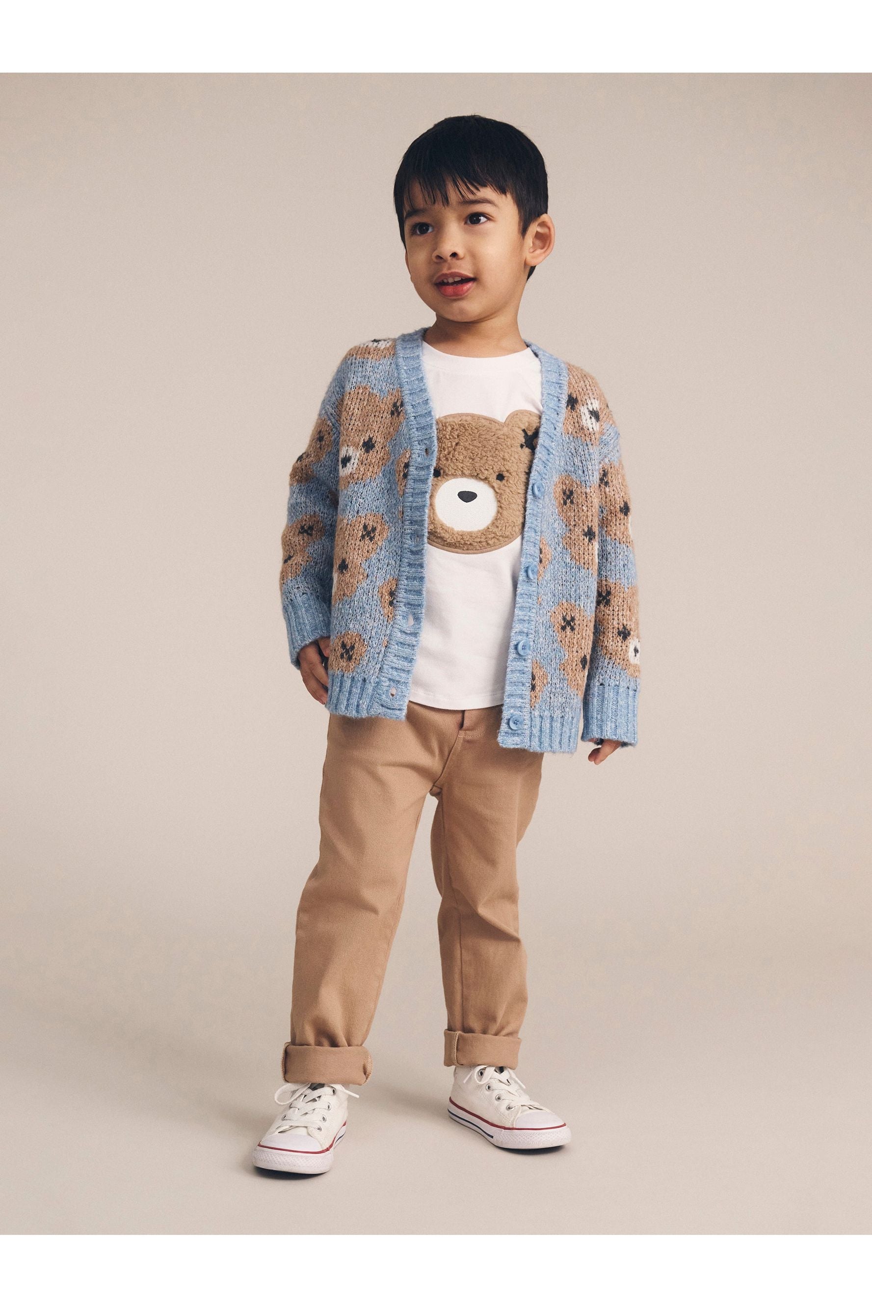 DUSK BLUE HUXBEAR KNIT CARDI