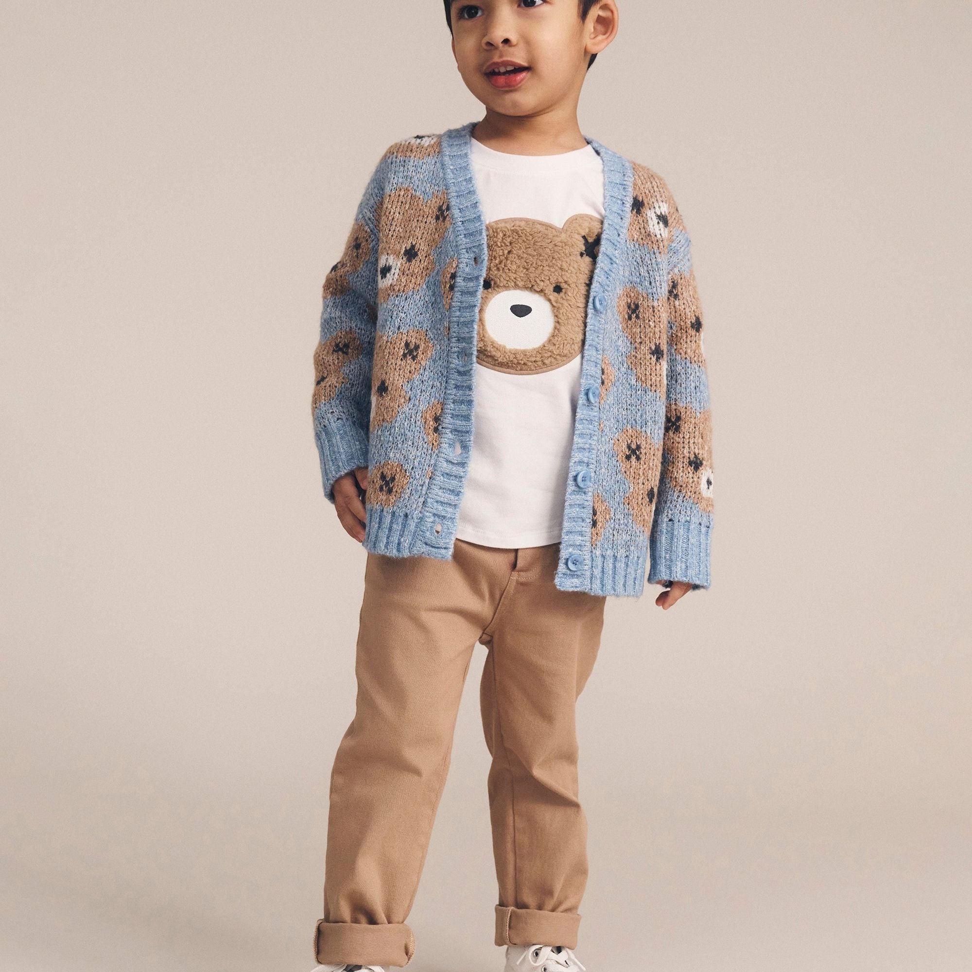 DUSK BLUE HUXBEAR KNIT CARDI