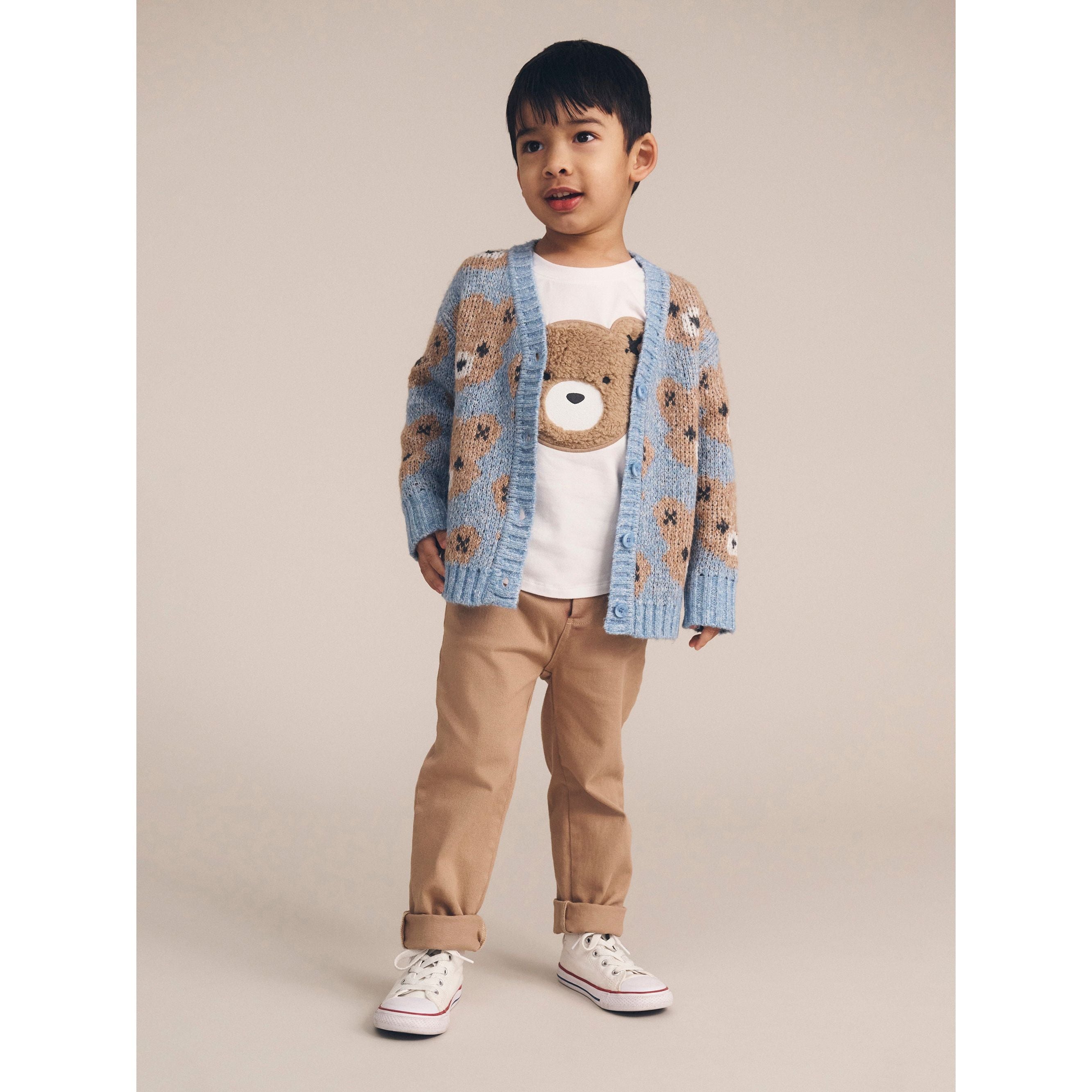 DUSK BLUE HUXBEAR KNIT CARDI