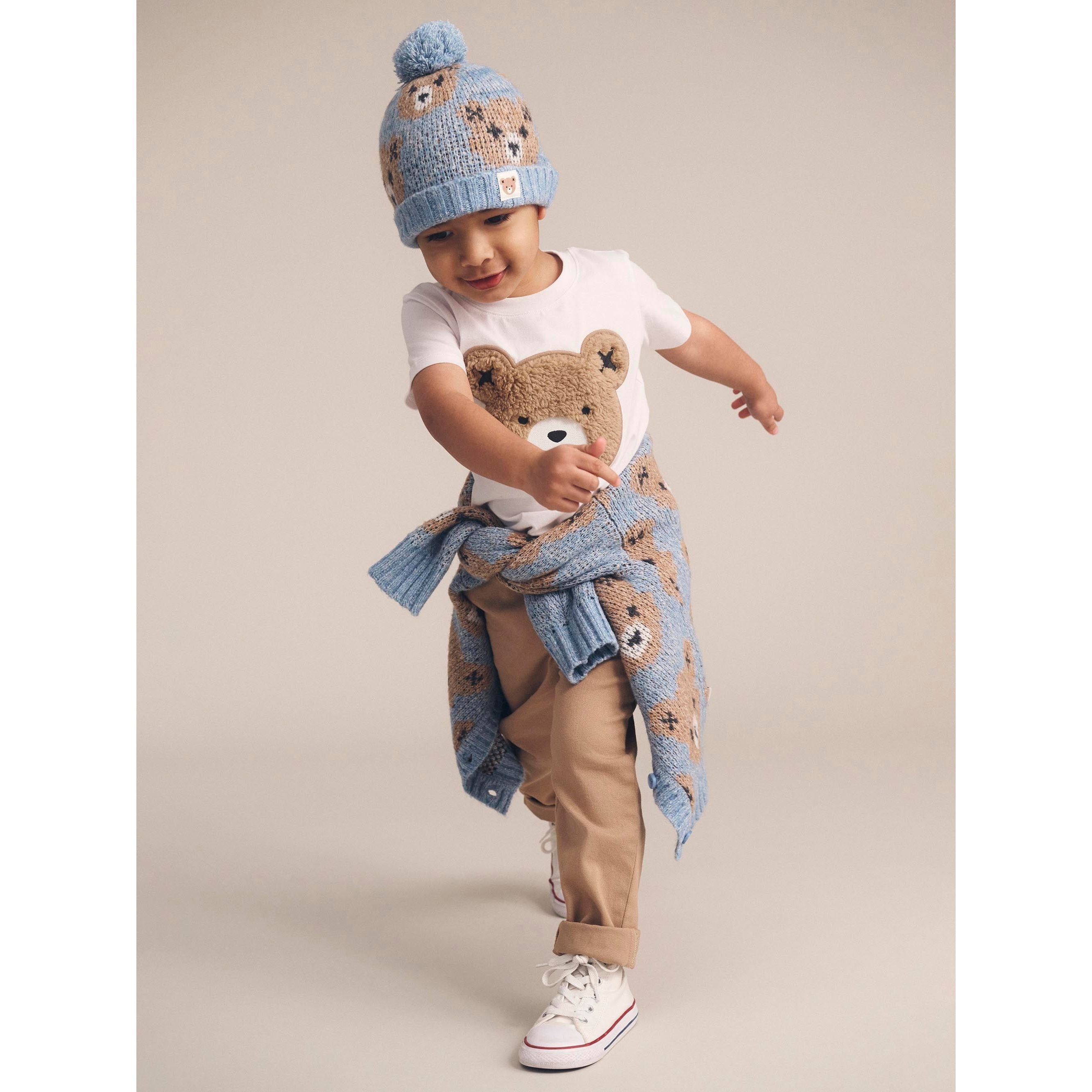 DUSK BLUE HUXBEAR KNIT CARDI
