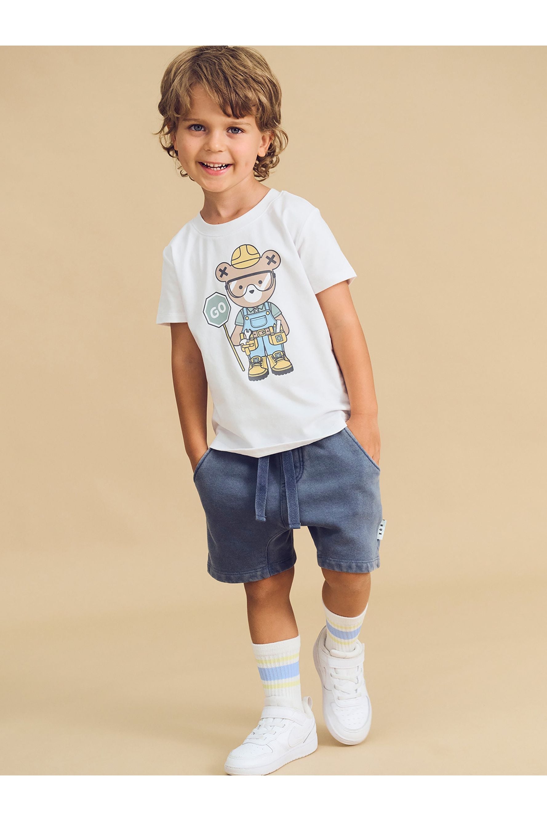 SLOUCH SHORT WASHED NAVY