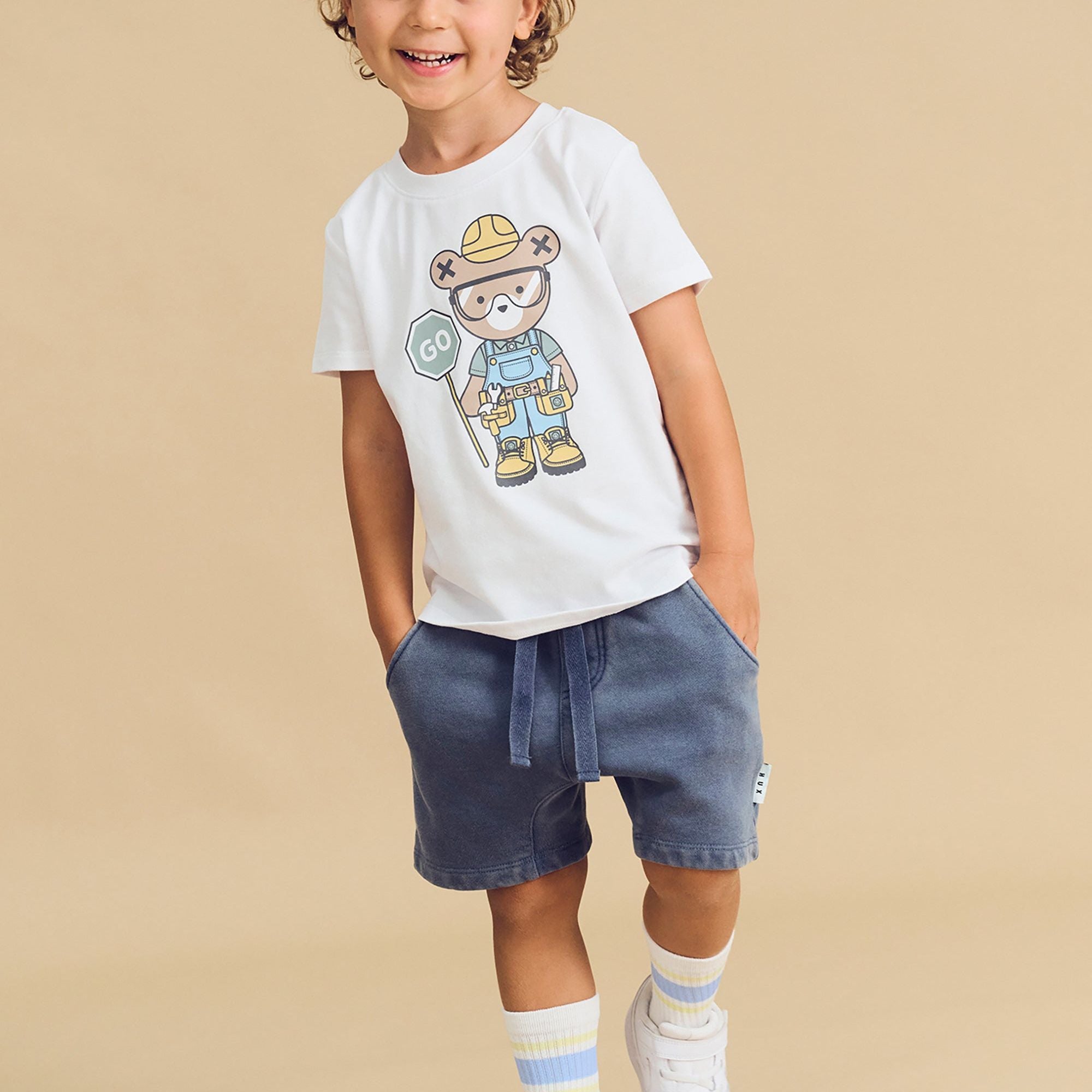 SLOUCH SHORT WASHED NAVY