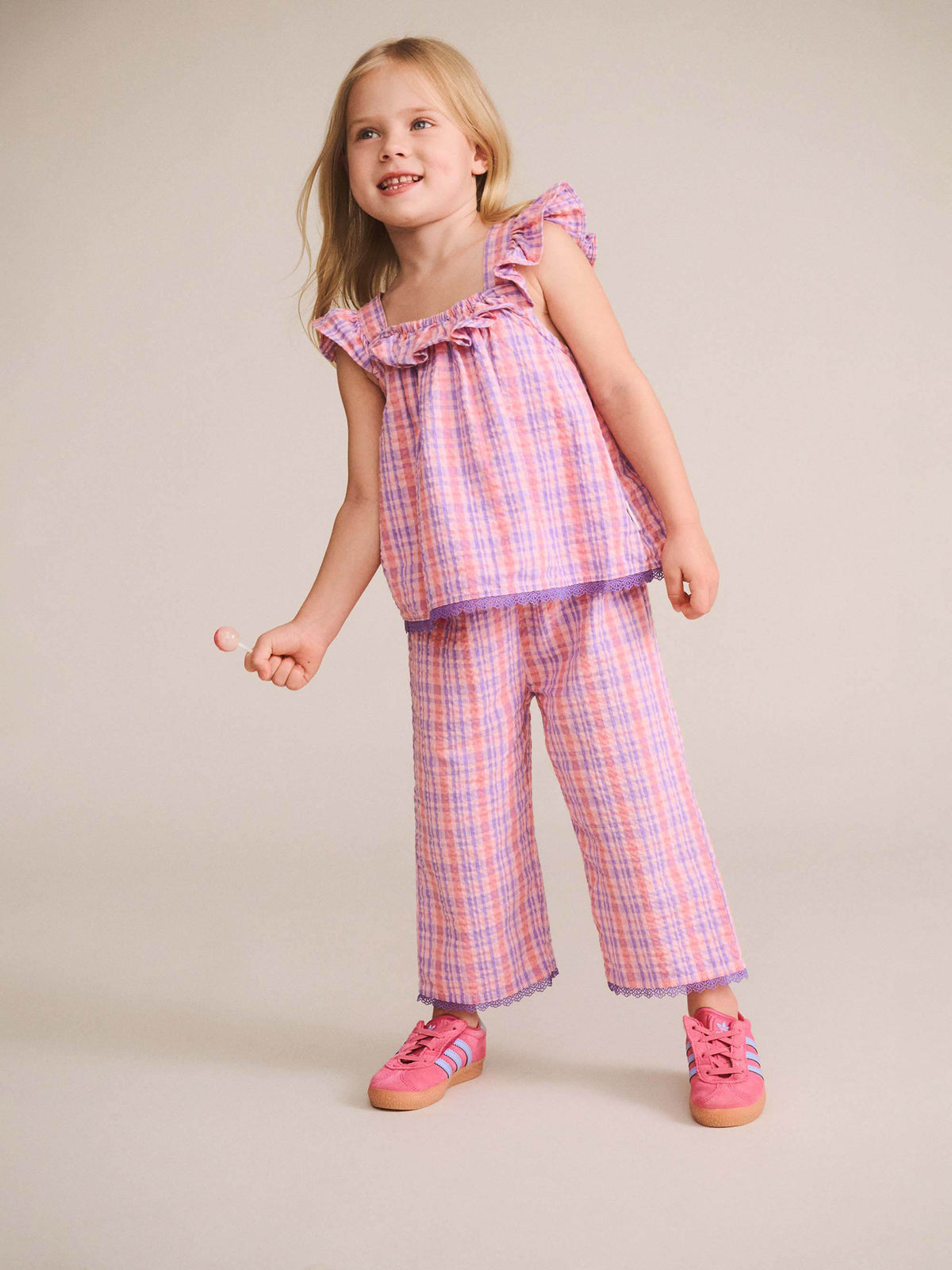 Tropical Check Paperbag Pant - image 4