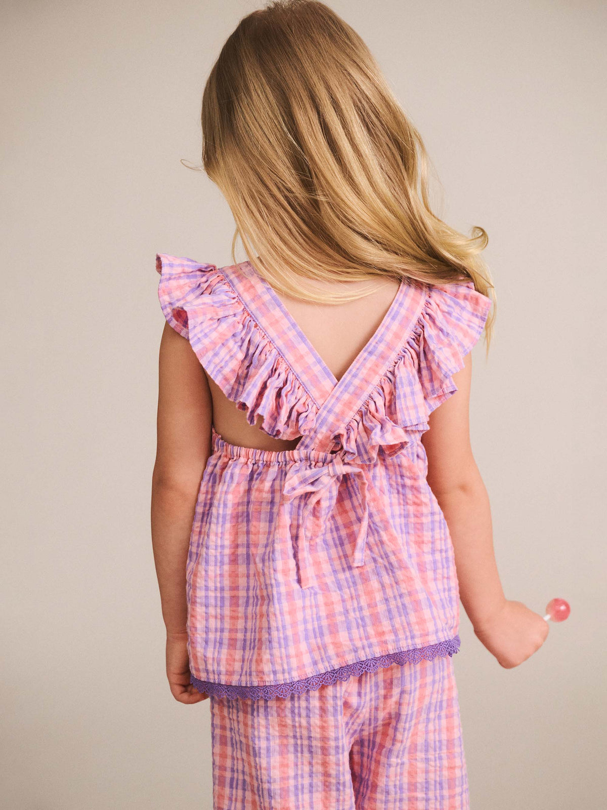 Tropical Check Paperbag Pant - image 5