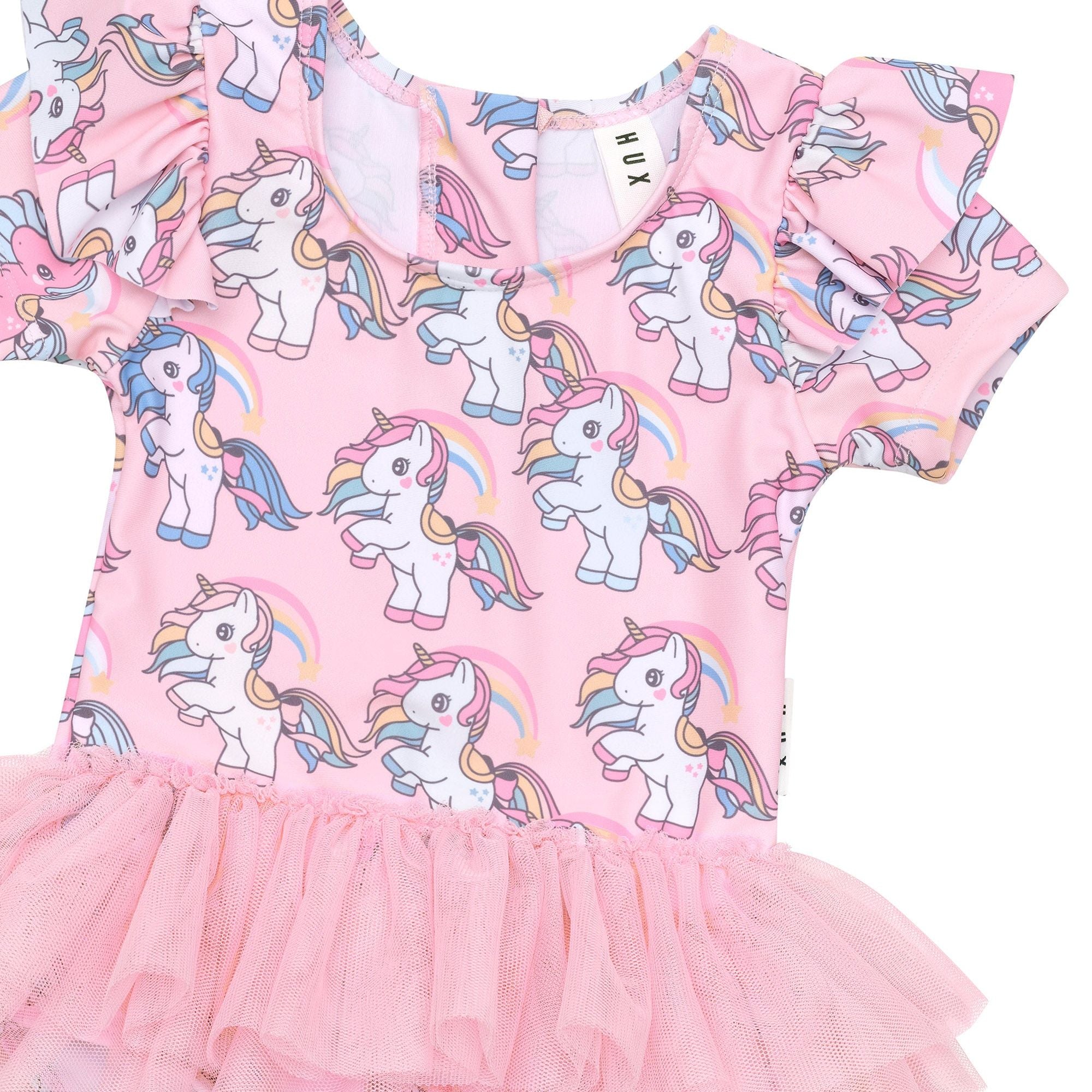 RAINBOW UNICORN FRILL BALLET SWIMSUIT