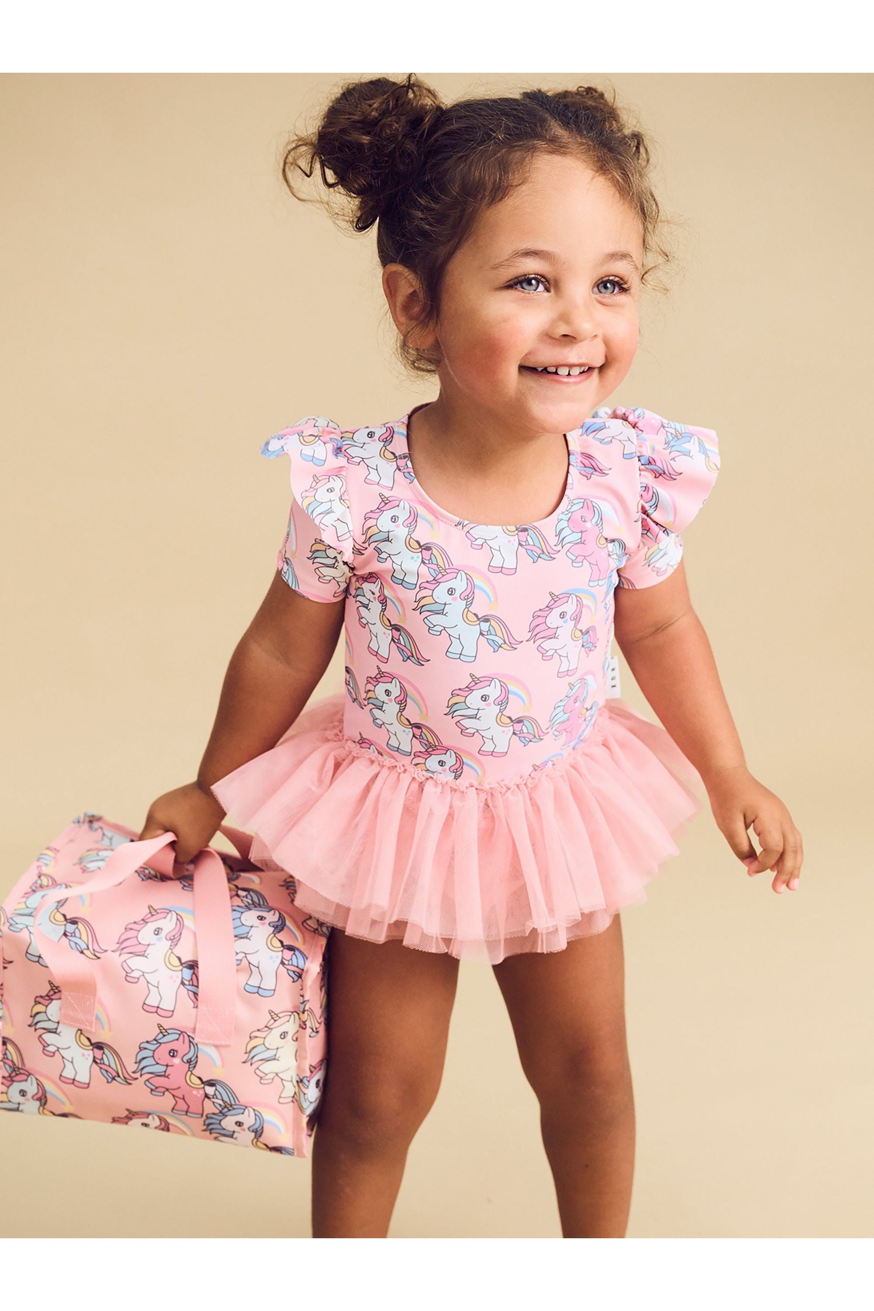 RAINBOW UNICORN FRILL BALLET SWIMSUIT