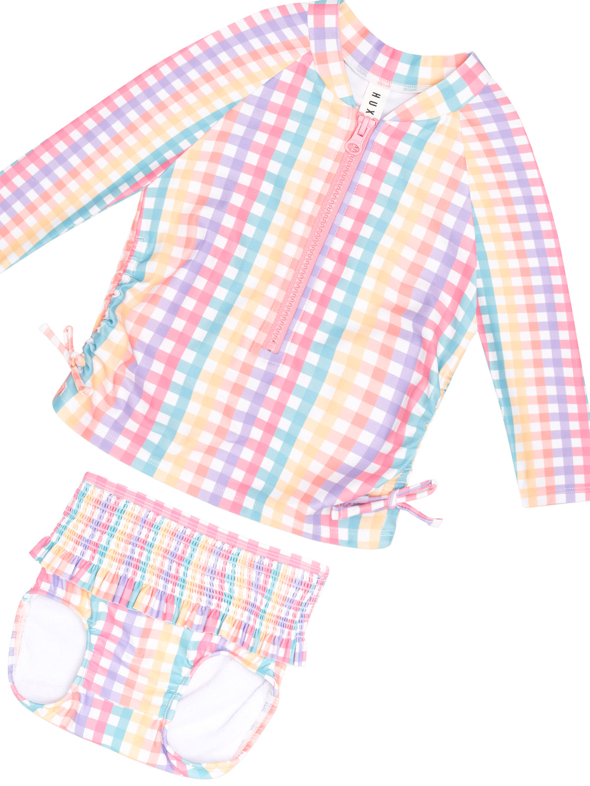 Rainbow Check 2PC Swim Set - image 6