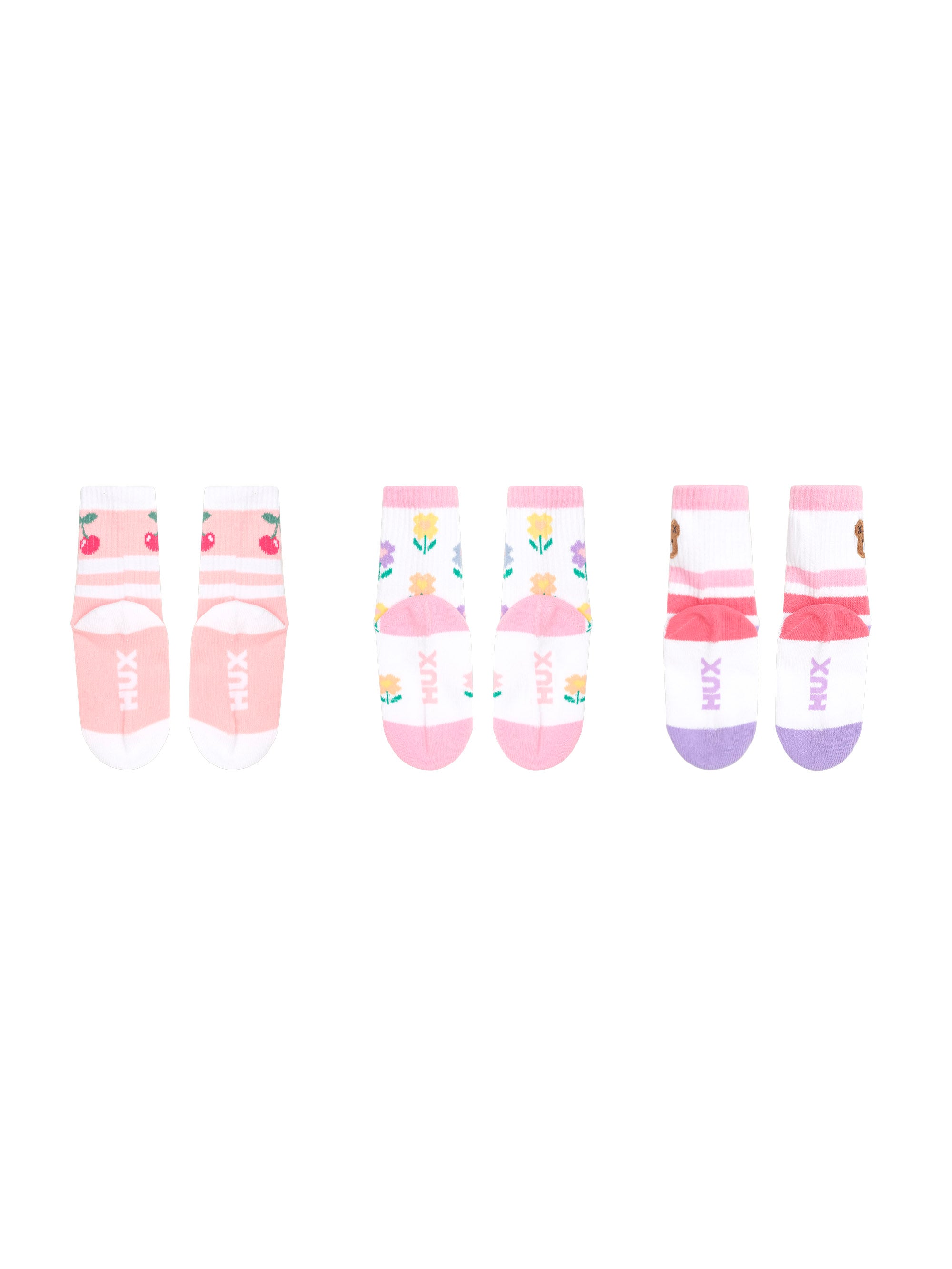 3PK Girls Sports Socks