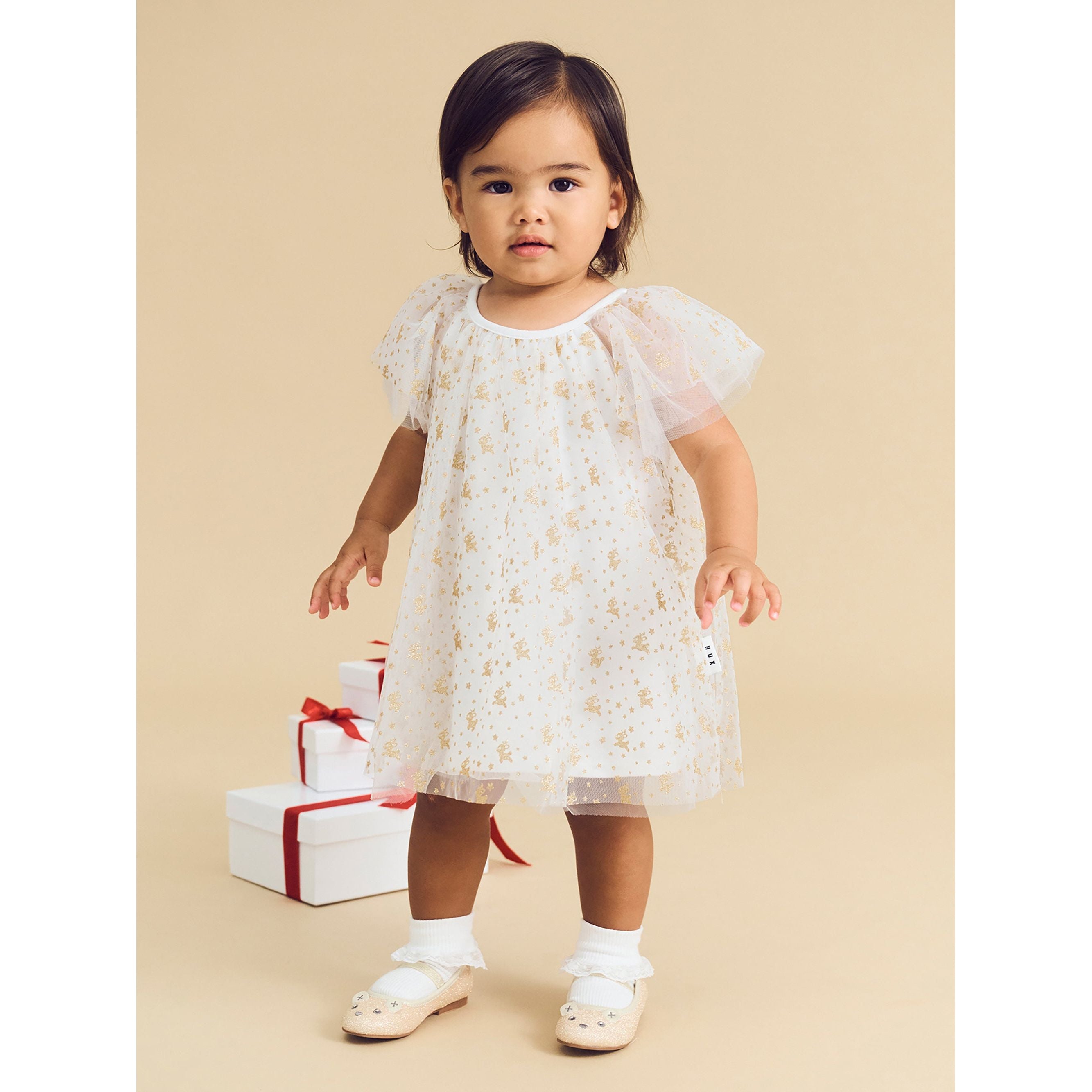 GLITTER BEAR BALLET FLAT BLUSH