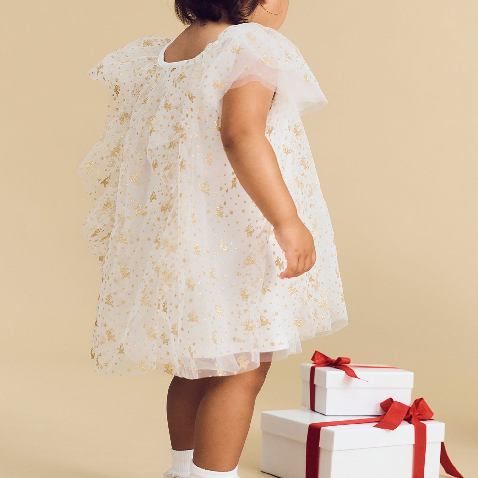 GLITTER BEAR BALLET FLAT BLUSH