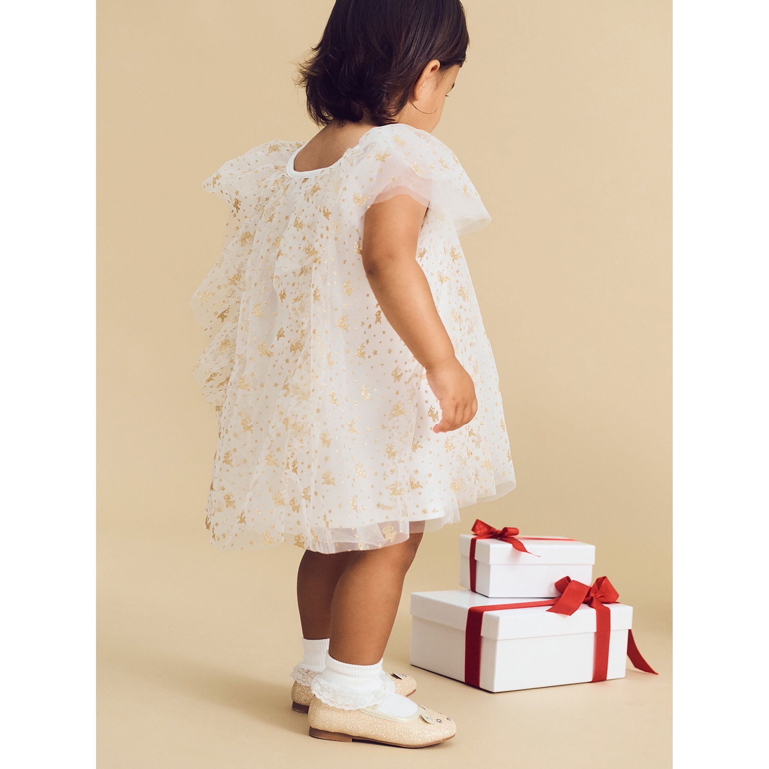 GLITTER BEAR BALLET FLAT BLUSH