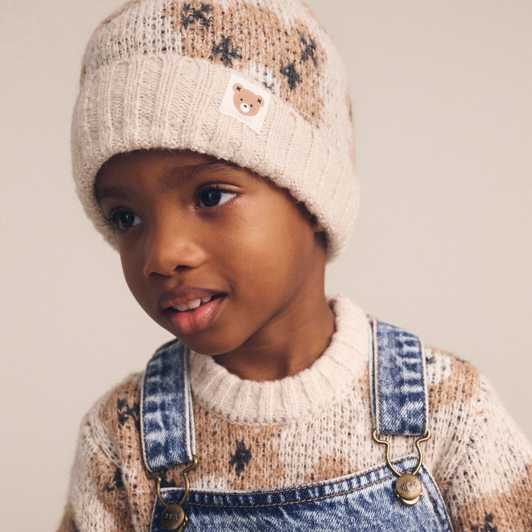 ECRU HUXBEAR KNIT BEANIE