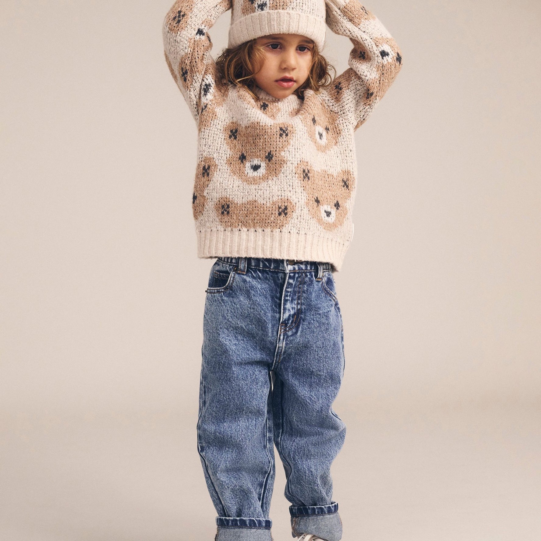 ECRU HUXBEAR KNIT BEANIE