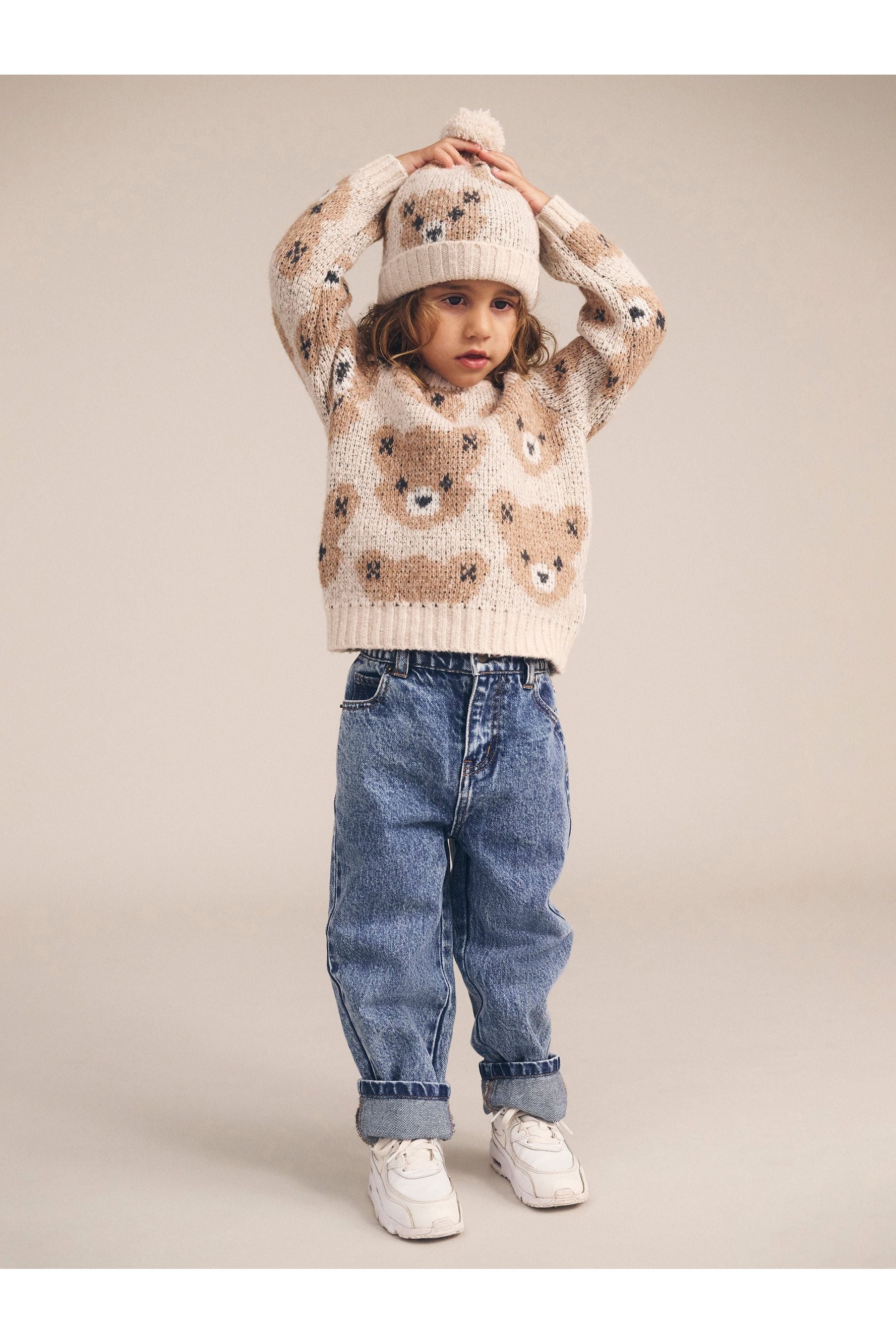 ECRU HUXBEAR KNIT BEANIE
