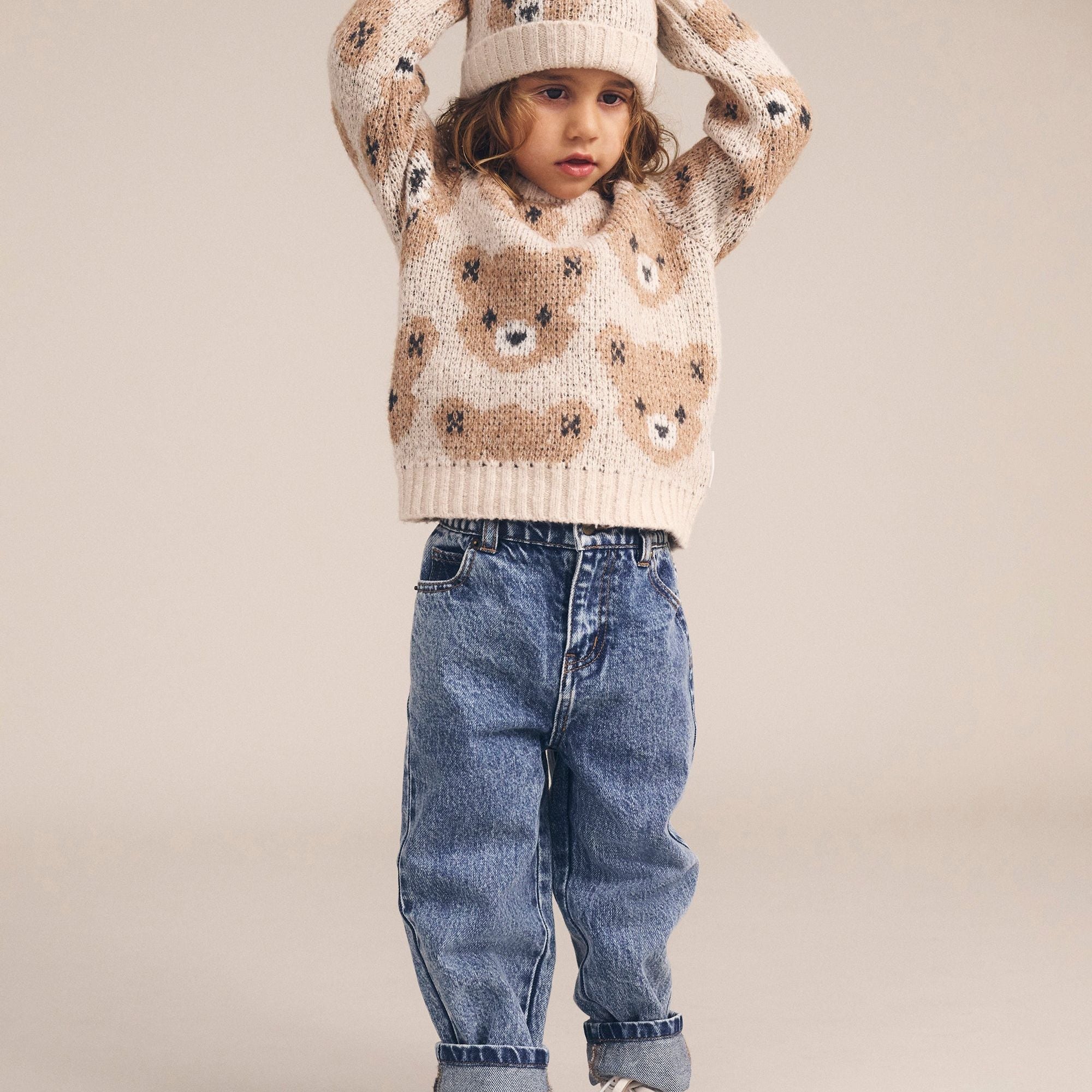 ECRU HUXBEAR KNIT BEANIE