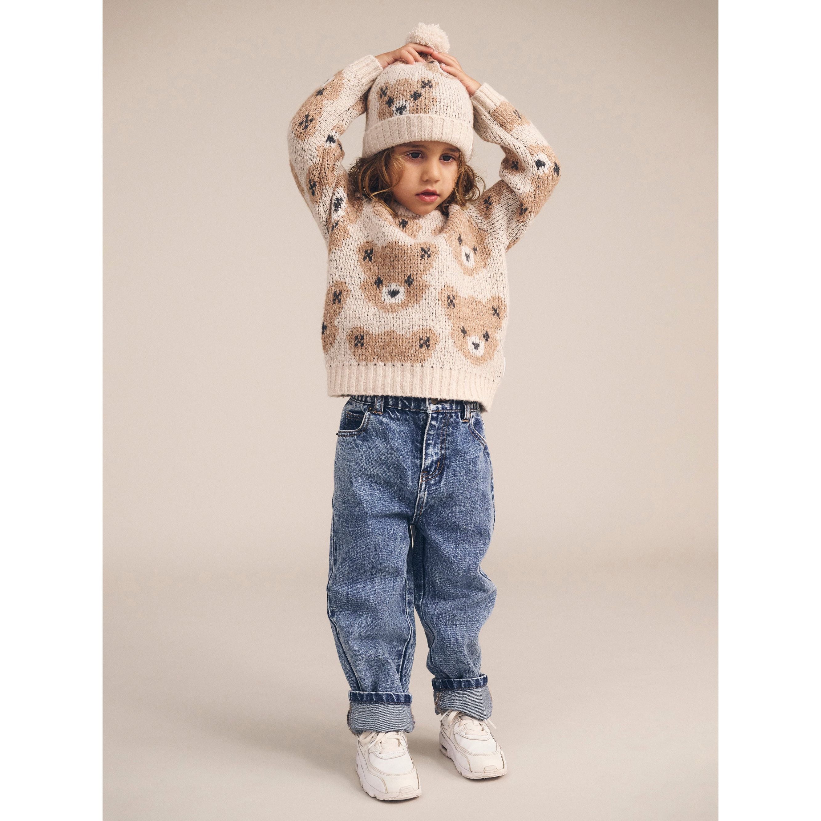 ECRU HUXBEAR KNIT BEANIE