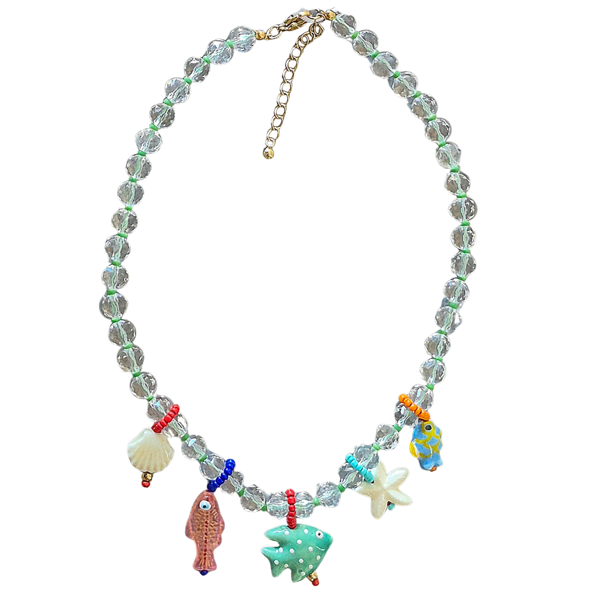 Zoda Beaded Charm Necklace