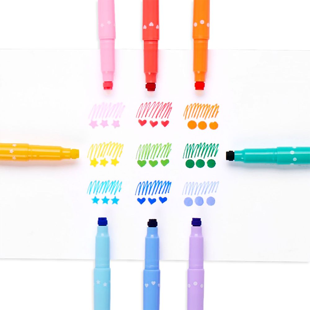 Double Ended Markers - Confetti Stamp